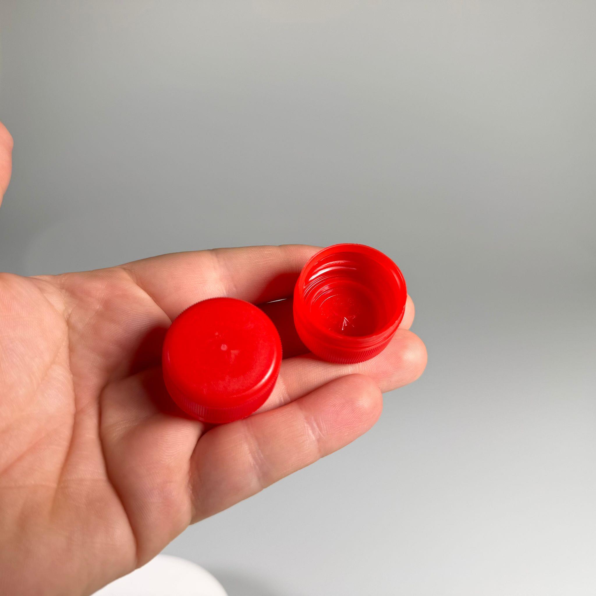 28 MM MEŞRUBAT KAPAĞI KIRMIZI - PCO UZUN KİLİTLİ - KOLA VE MEŞRUBAT ŞİŞELERİ İÇİN PLASTİK KAPAK - DS28 bericap kapak