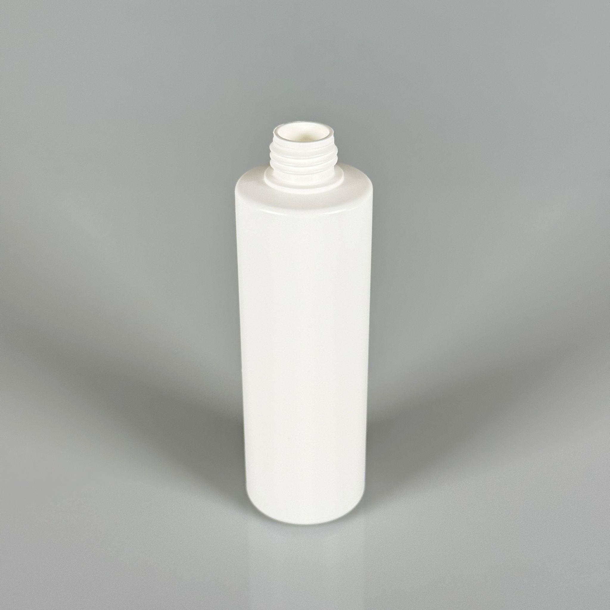 200 CC (SİLME 250 CC) BEYAZ SİLİNDİR MODEL MAT SERT POLİETİLEN ŞİŞE KAPAKSIZ (24 AĞIZ) - 200 ML BEYAZ PLASTİK ŞİŞE