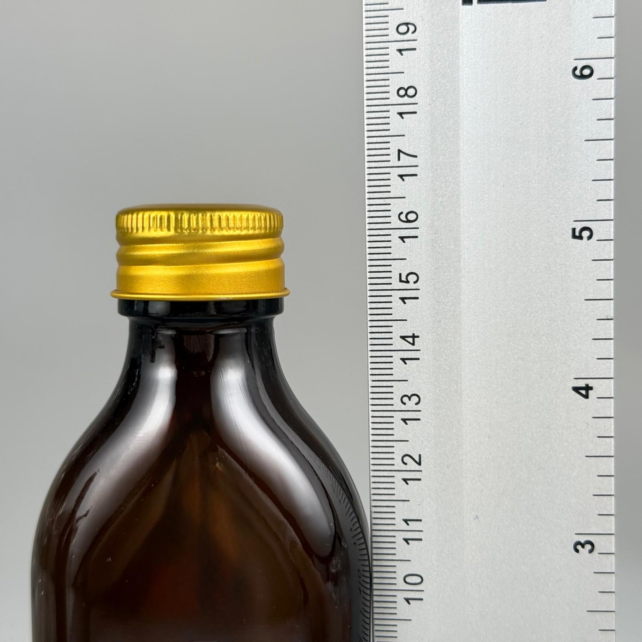 150 CC YASSI AMBER CAM ŞİŞE - GOLD METAL ALÜMİNYUM KAPAKLI + KOLONYA TIPALI TAKIM - 150 ML KAHVERENGİ CAM ŞİŞE DAMLALIKLI