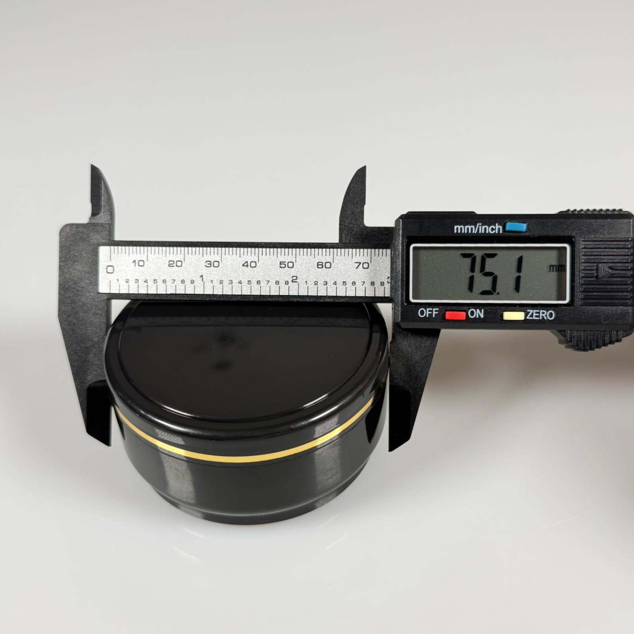 50 CC PİTY ÇİFT CİDARLI KREM KAVANOZU - KAPAKLI - SİYAH - GOLD YALDIZLI KREM KUTUSU - KOZMETİK AMBALAJ