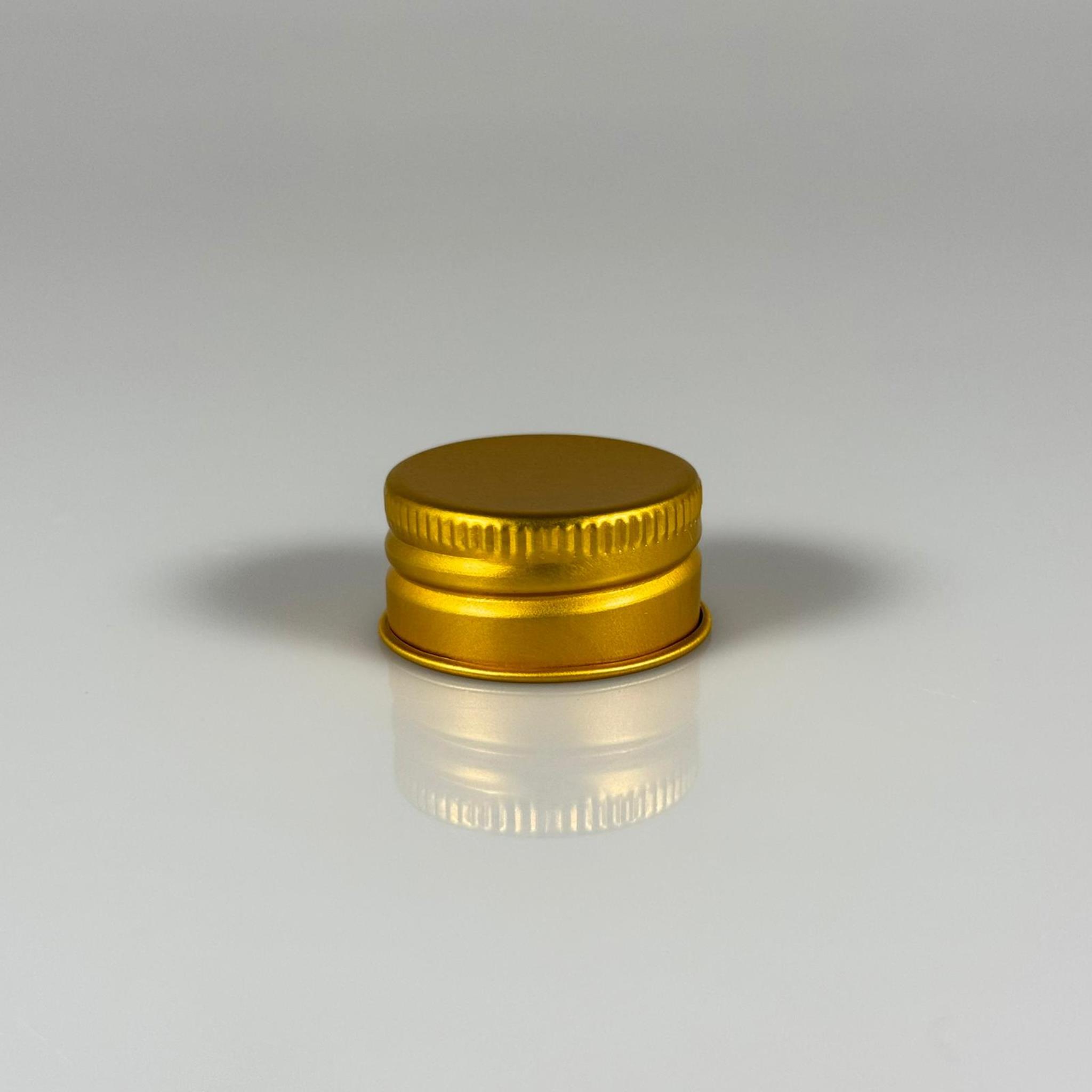 28 MM VİDALI GOLD ALÜMİNYUM METAL KAPAK SERT (COLD BREW ŞİŞE KAPAĞI - SOĞUK KAHVE ŞİŞESİ KAPAĞI)