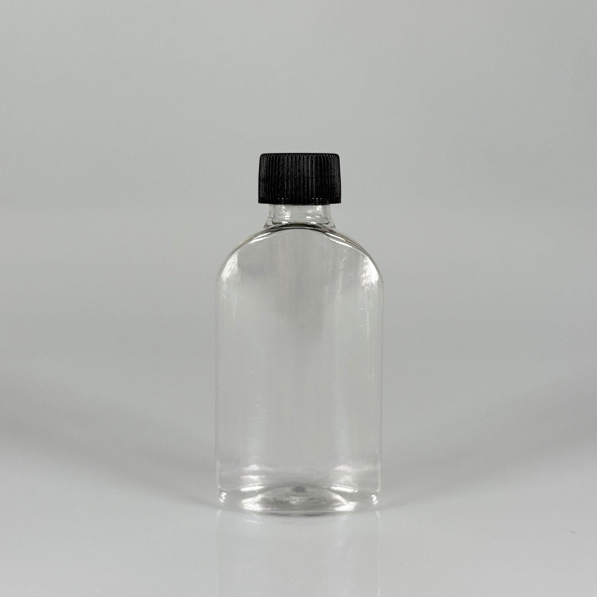 50 CC YASSI PET ŞİŞE + CONTALI SİYAH KAPAK