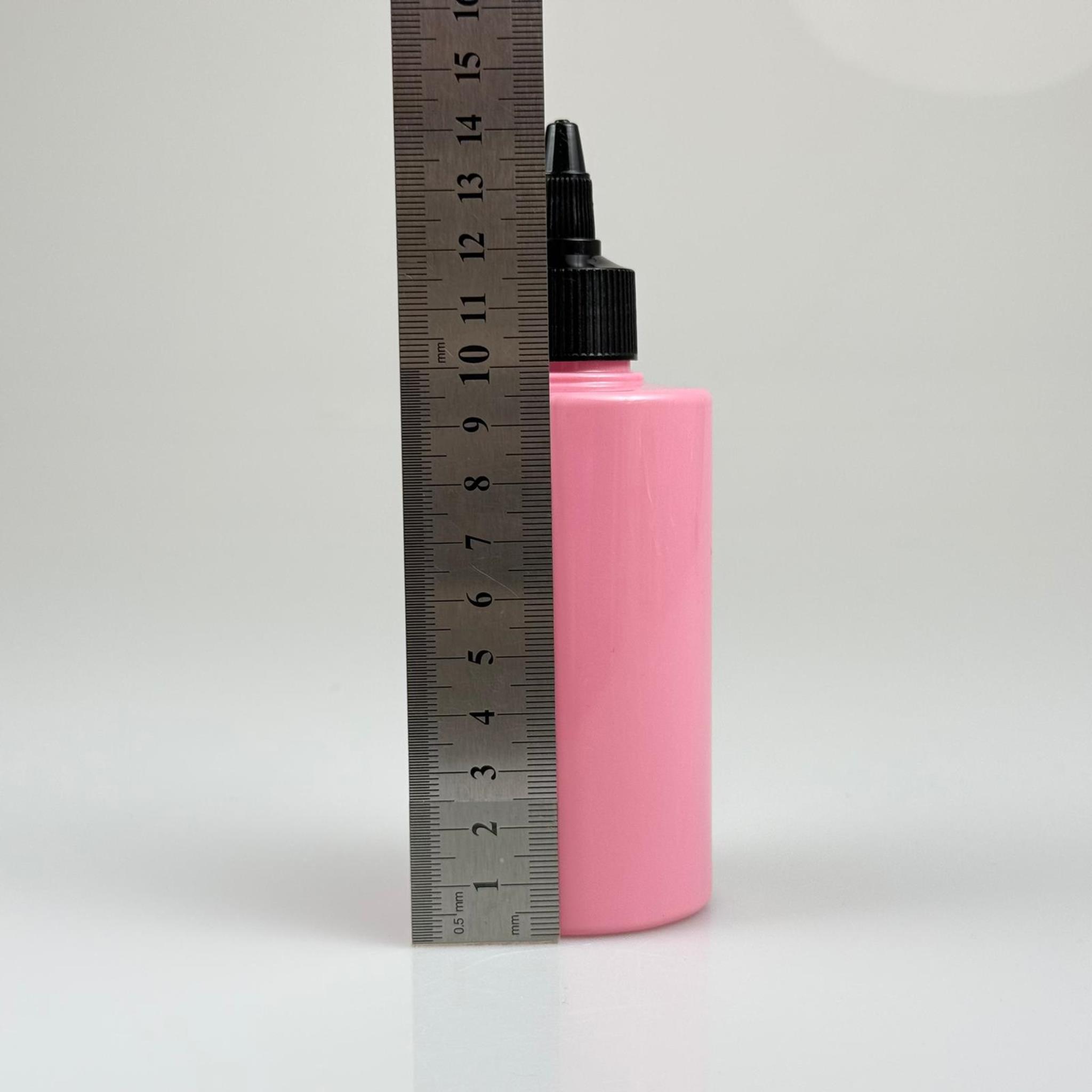 YAĞ, SOS, ACI SOS, SİRKE, SRIRACHA, MÜREKKEP, TUTKAL AKITICI VB BOŞ ŞİŞELERİ - SİYAH SİVRİ TWİST AKITICI KAPAK + 200 ML KÜT PEMBE SERT PET PLASTİK ŞİŞE TAKIM