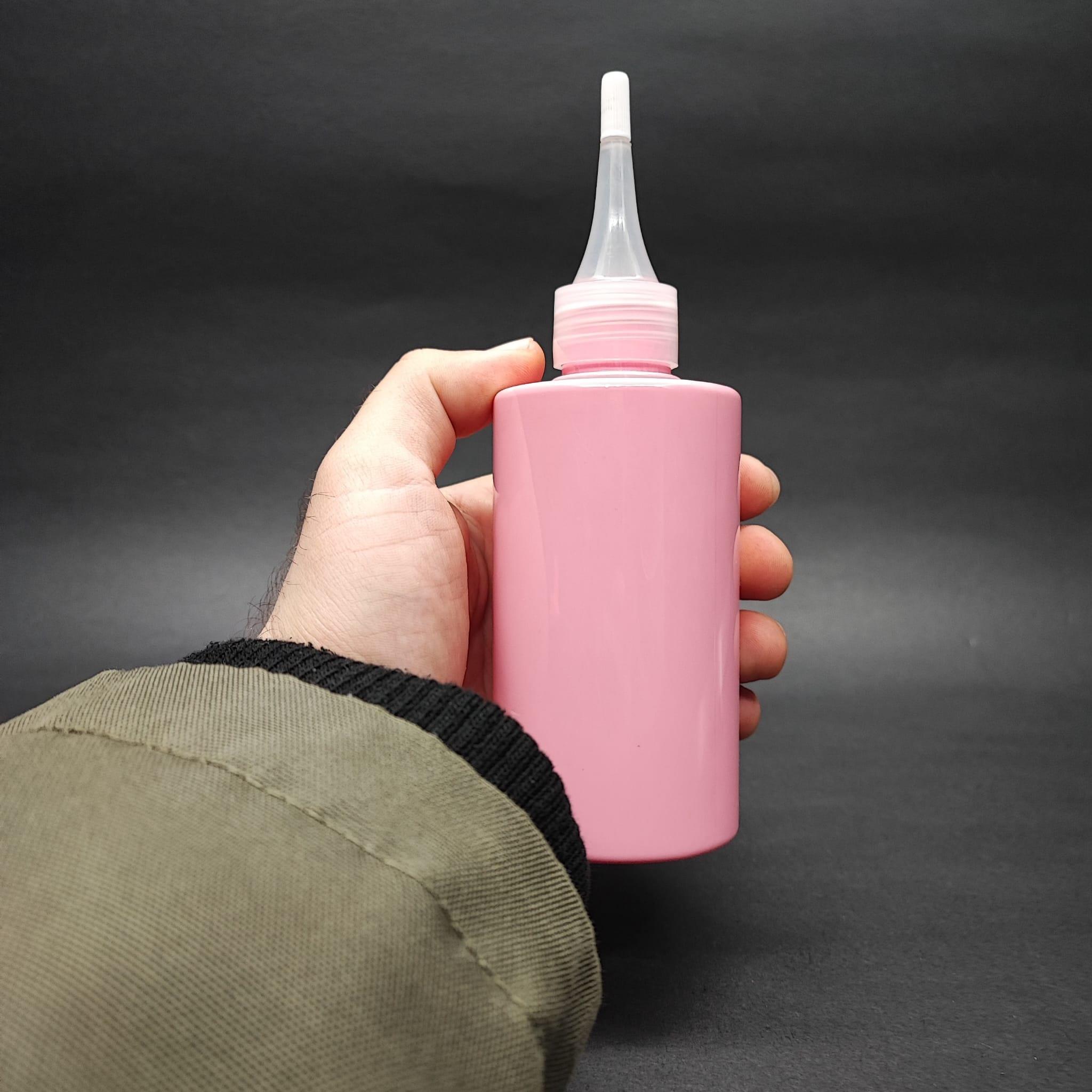 200 CC KÜT BOYUNLU SİLİNDİR PET ŞİŞE (24 GR) - AKITICI KAPAKLI - 200 ML PLASTİK ŞİŞE - PEMBE