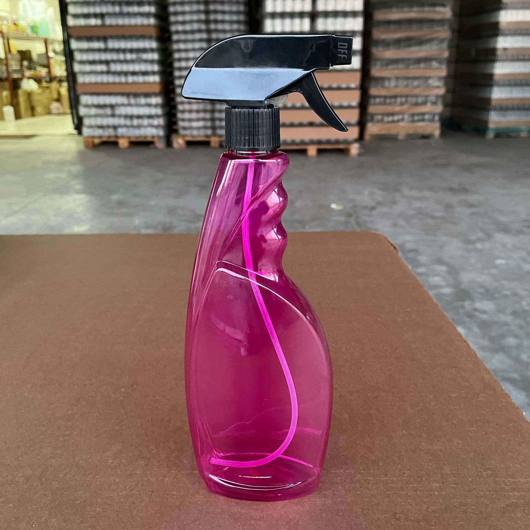 500 CC YASSI PEMBE PET ŞİŞE - SİYAH TETİK SPREYLİ - 500 ML BOŞ CAM SİL ŞİŞESİ - YASSI CAMSİL ŞİŞESİ