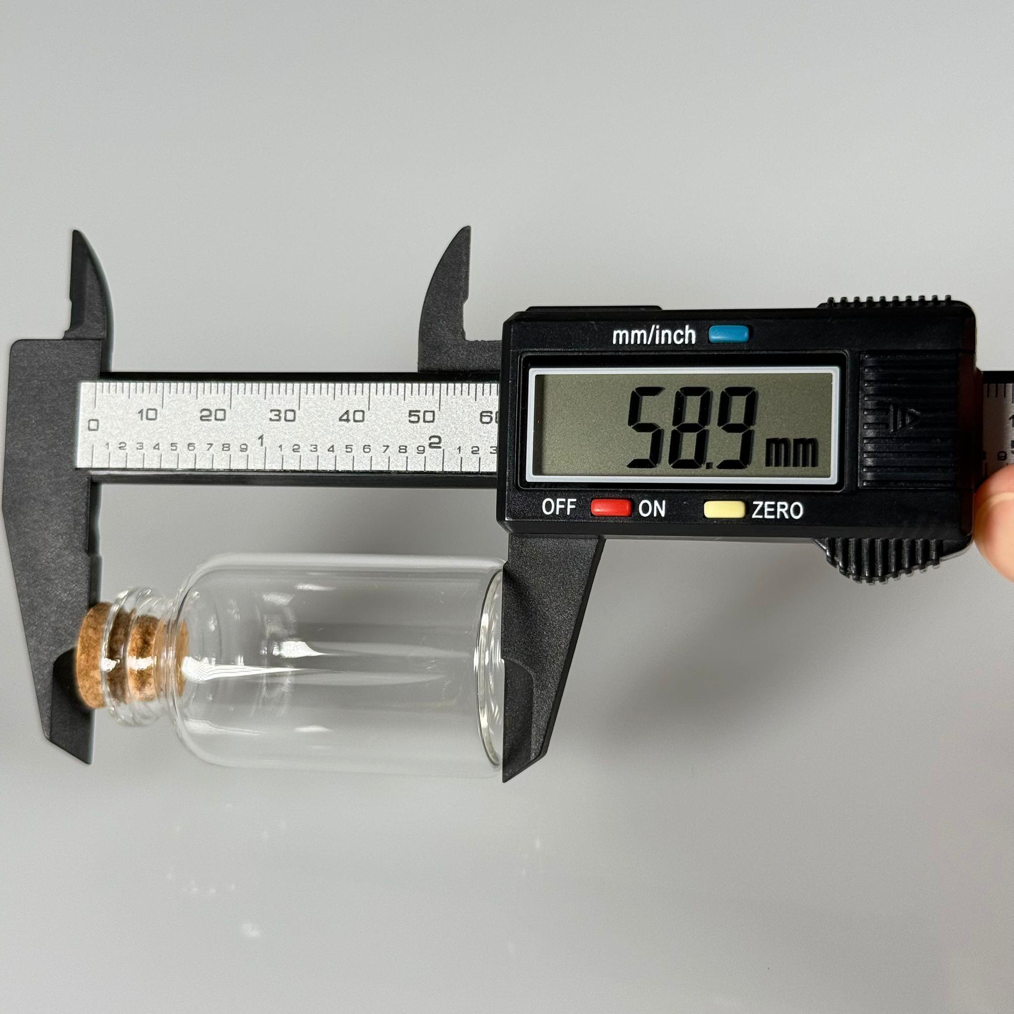 BOROSİLİKAT MANTAR TIPALI CAM ŞİŞE - 25 CC - 30x55 MM - ÇEKME CAM BORU FLAKON İNCE PENİSİLİN ŞİŞESİ