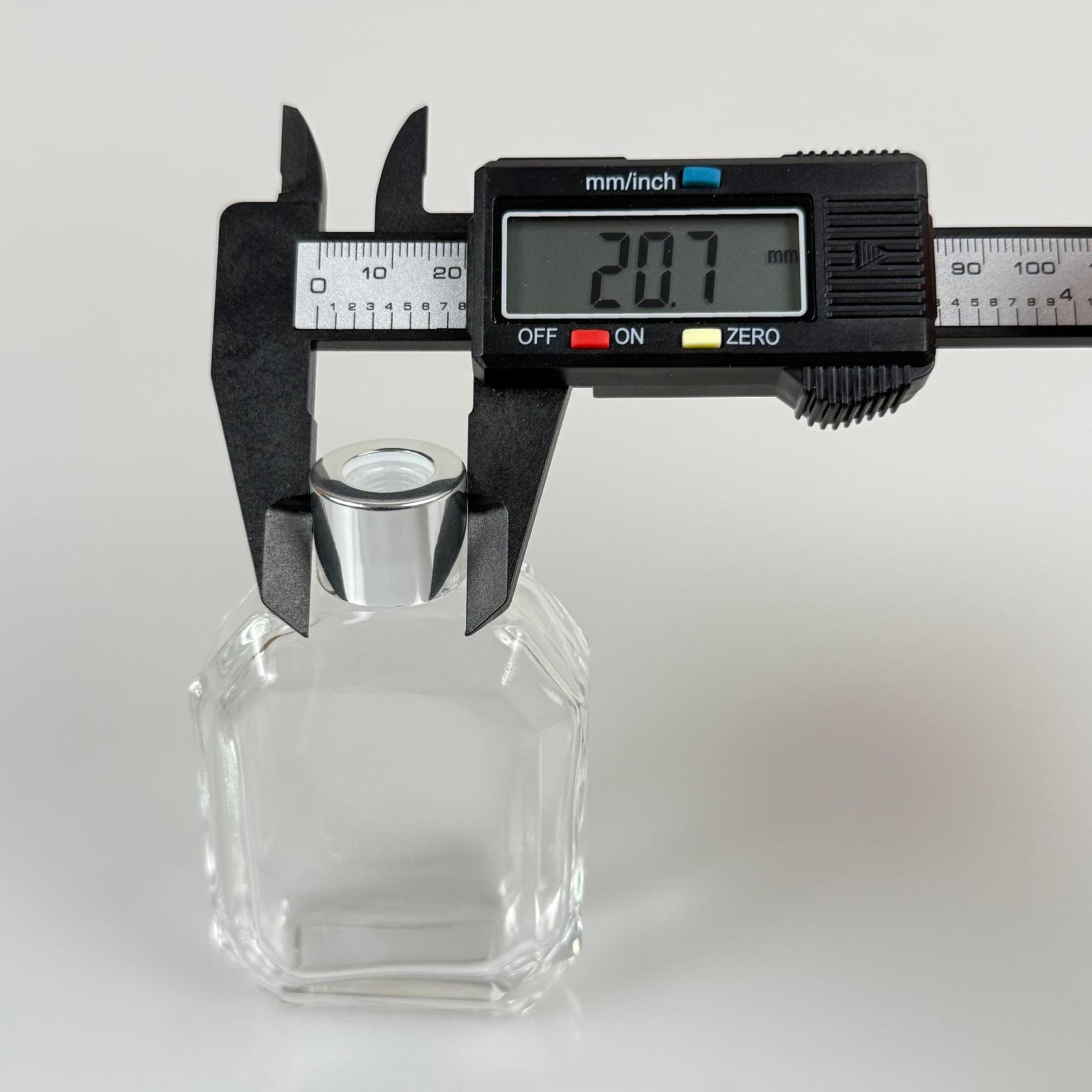 KAZABLANKA MODEL CAM BAMBU ODA KOKUSU ŞİŞESİ + METAL GÜMÜŞ KAPAK + TIPA + KALIN BEYAZ FİBER BAMBU ÇUBUK - 50 ML SET TAKIM - HEDİYELİK PROMOSYON DİFFUSER ŞİŞELERİ