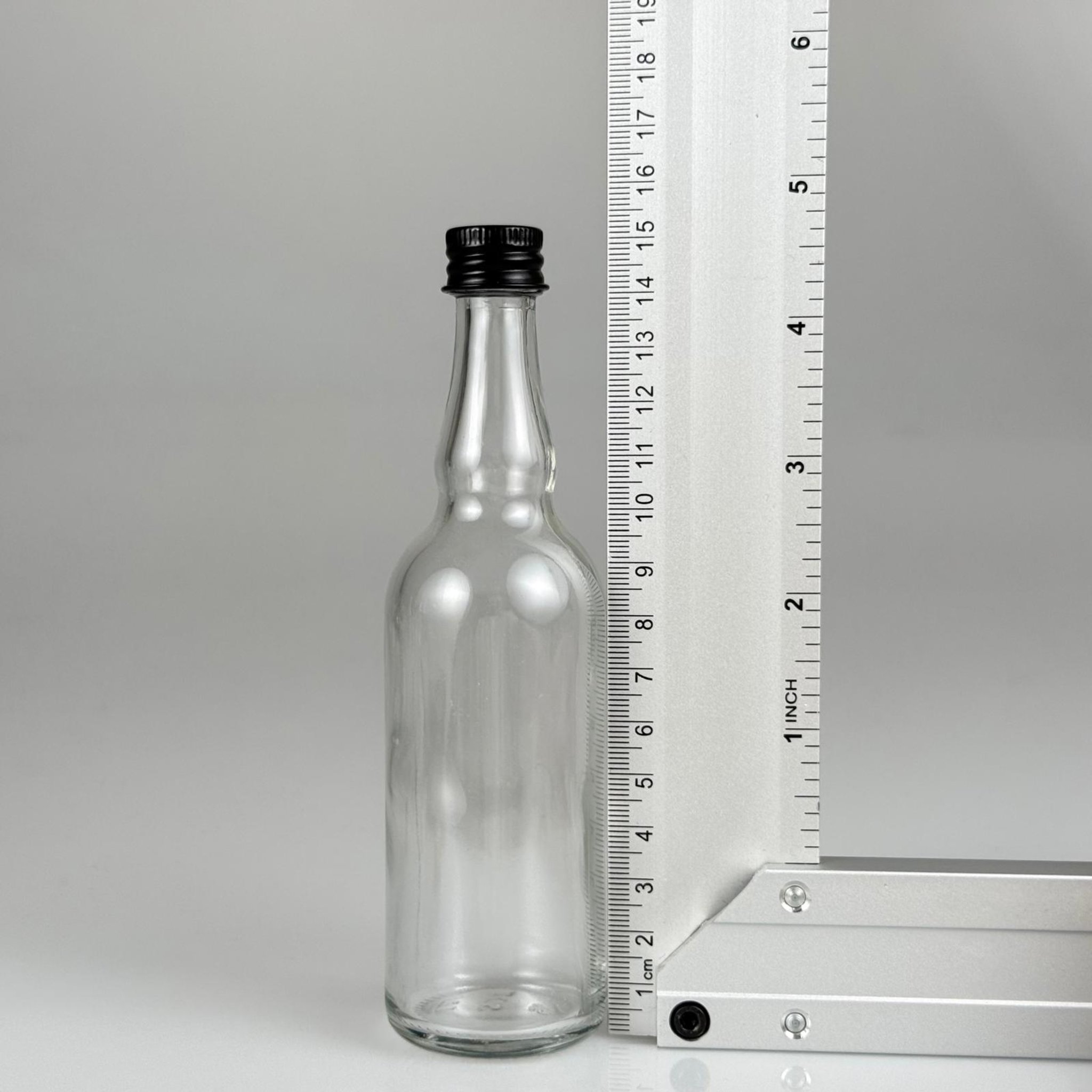 100 CC ŞEFFAF CAM BOĞUMLU SOS ŞİŞESİ + SİYAH ALÜMİNYUM METAL KAPAKLI TAKIM - 100 ML SOS ŞİŞESİ