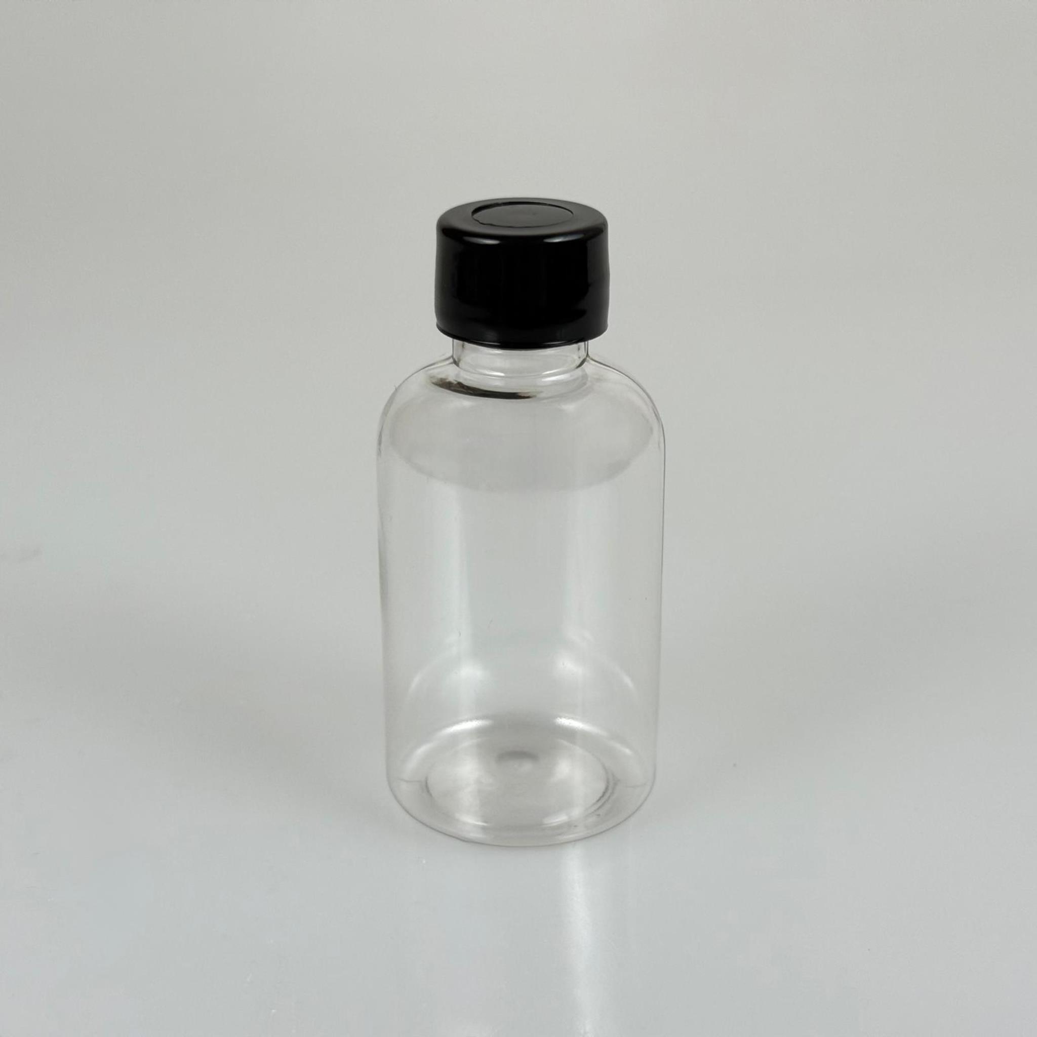 50 ML CONTALI KAPAKLI PET ŞİŞE - 50 CC SİYAH KAPAKLI TOMBUL PLASTİK ŞİŞE
