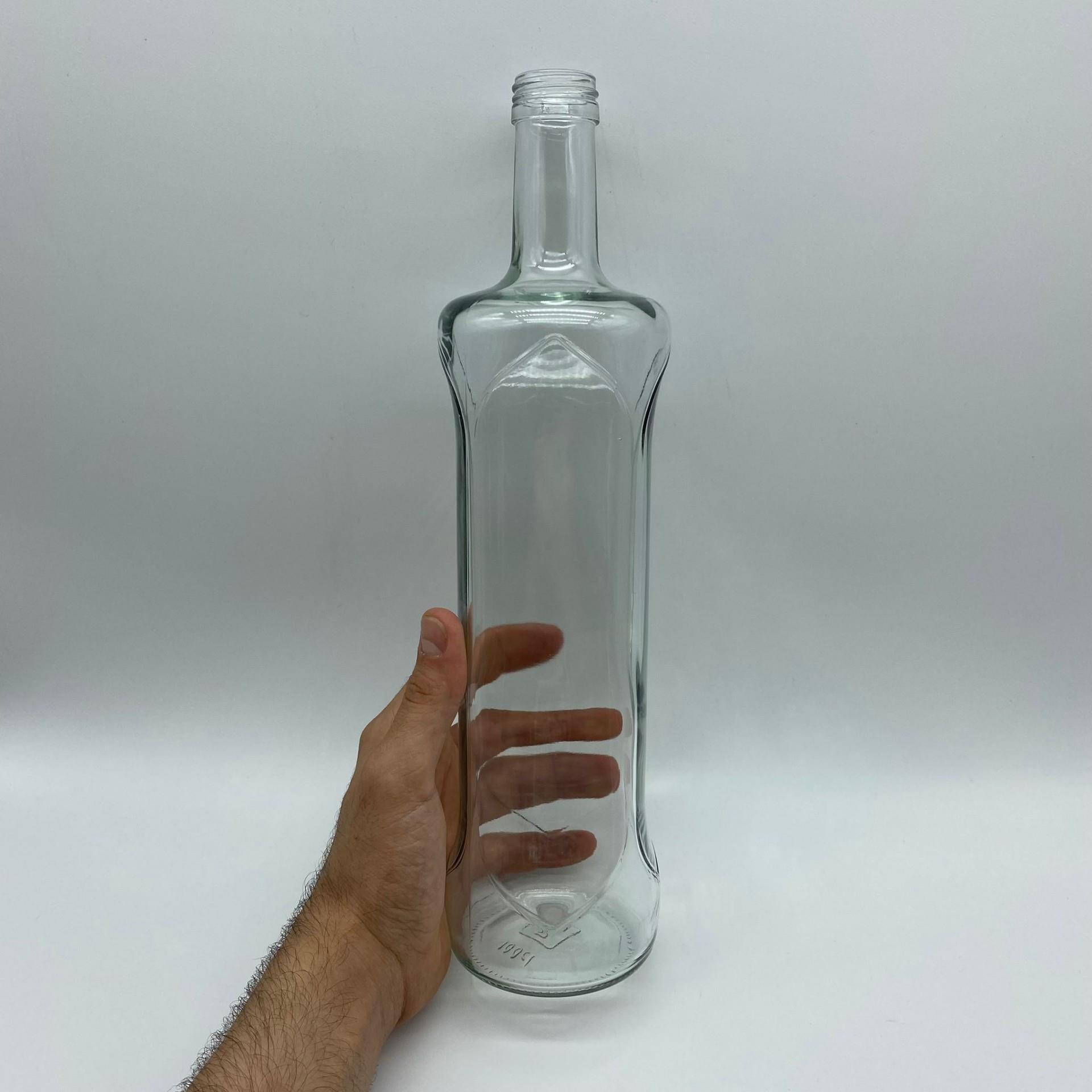 1000 CC ŞEFFAF CAM DORİKA ŞİŞE KAPAKSIZ (31 AĞIZ VİDALI) - 1000 ML DORİKA ŞİŞE