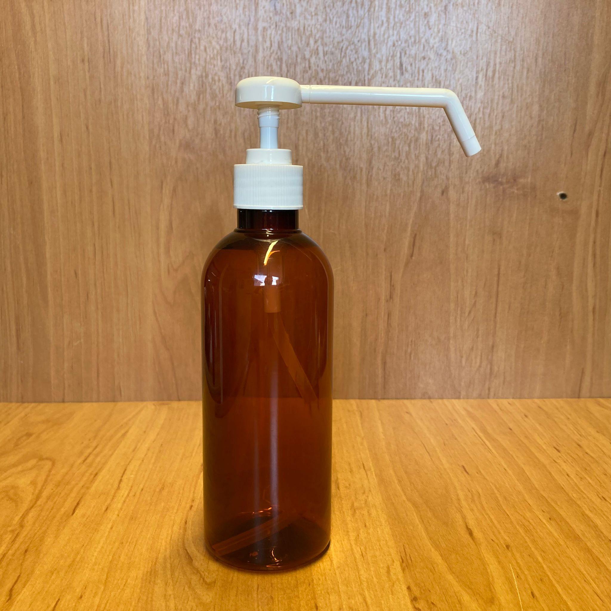 400 CC AMBER PLASTİK ŞİŞE - DİSPANSİYER POMPALI - 400 ML KAHVERENGİ BOŞ PLASTİK ŞİŞE