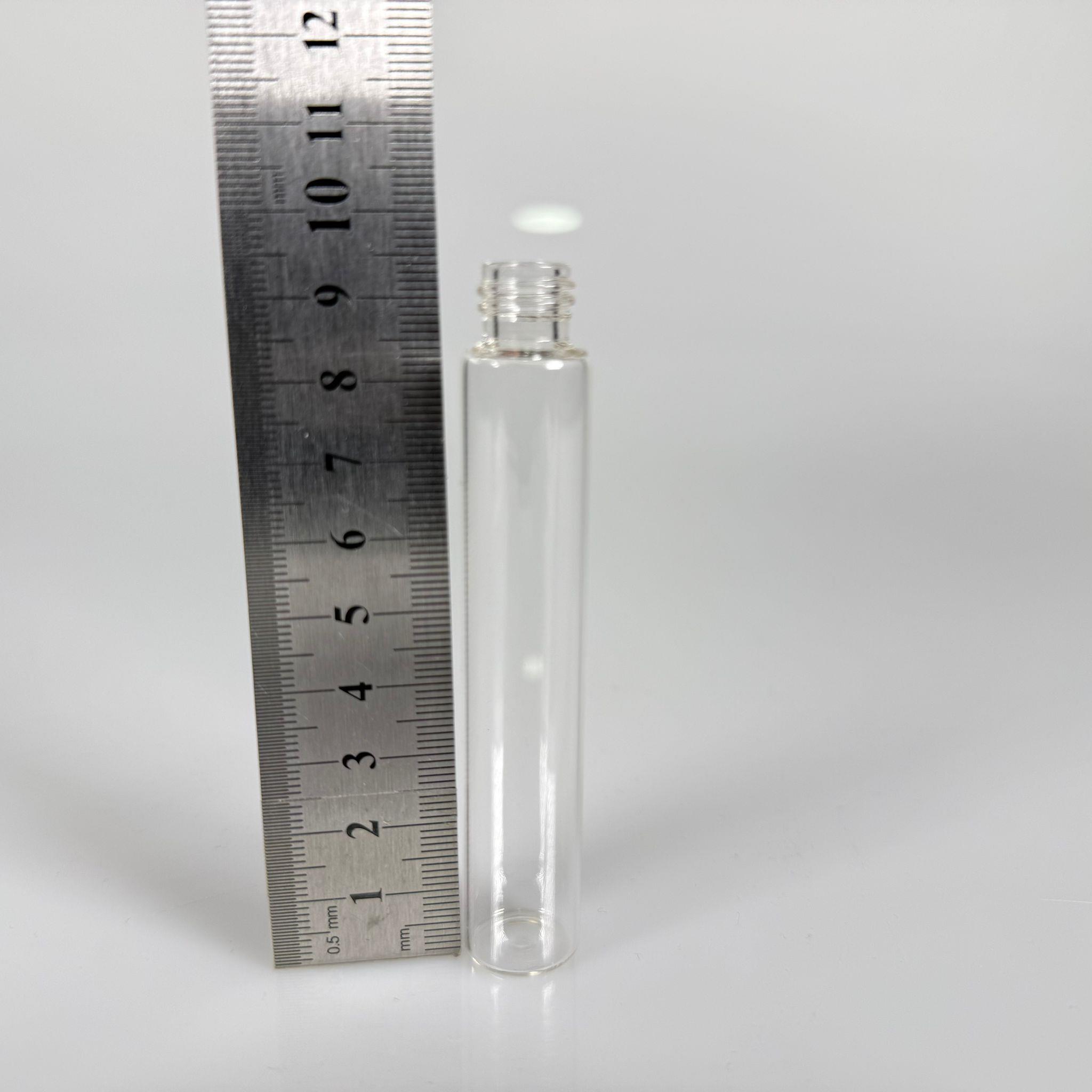 15 CC ŞEFFAF İNCE CAM ŞİŞE - 14 MM VİDALI AĞIZ - KAPAKSIZ 15 ML CAM ŞİŞE