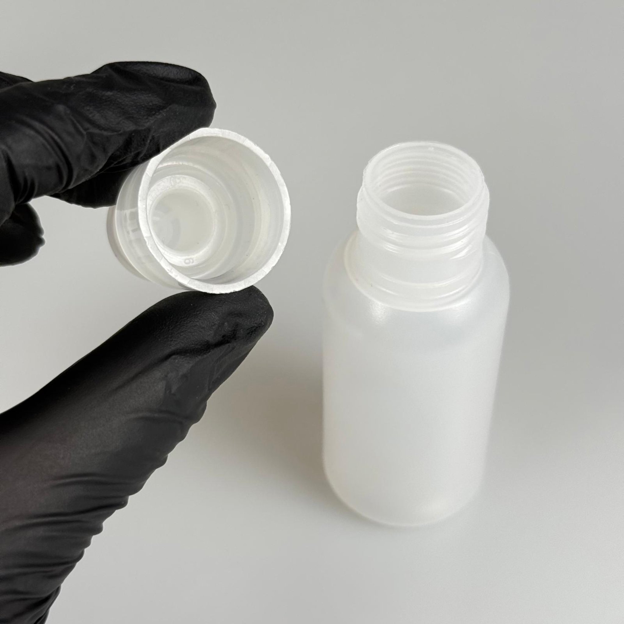 50 ML SIKILABİLİR YUMUŞAK POLİETİLEN PE PLASTİK ŞİŞE - ŞEFFAF PUSH PULL ŞAMPUAN AKITICI - 50 cc sos, yağ, kartuş, mürekkep vb için boş şişeler