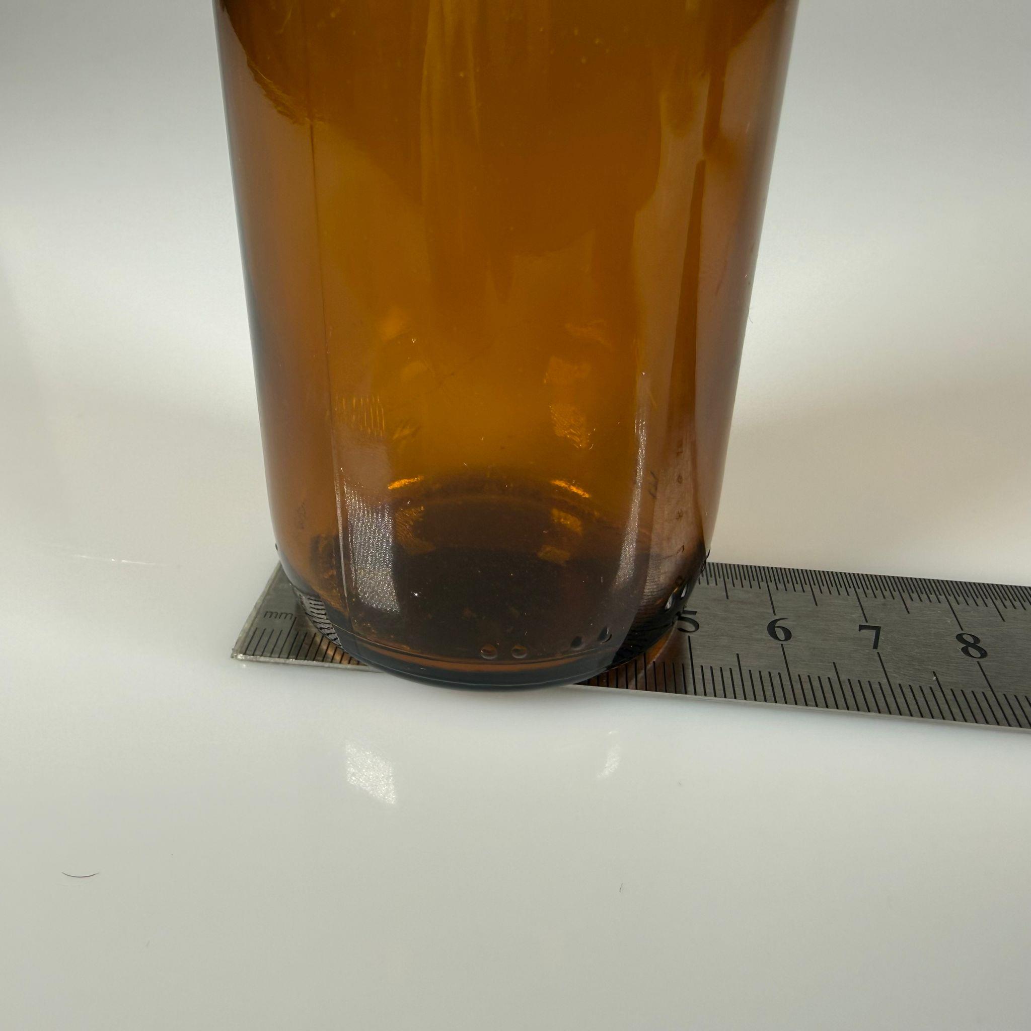 160 ML DOLUMU KOLAY, GENİŞ AĞIZLI İÇTEN DAMLALIKLI ŞİŞE (28 MM AĞIZ)  - 160 CC BEYAZ CONTALI KAPAKLI İÇTEN DAMLALIKLI CAM ECZA ŞİŞESİ - AMBER KAHVERENGİ