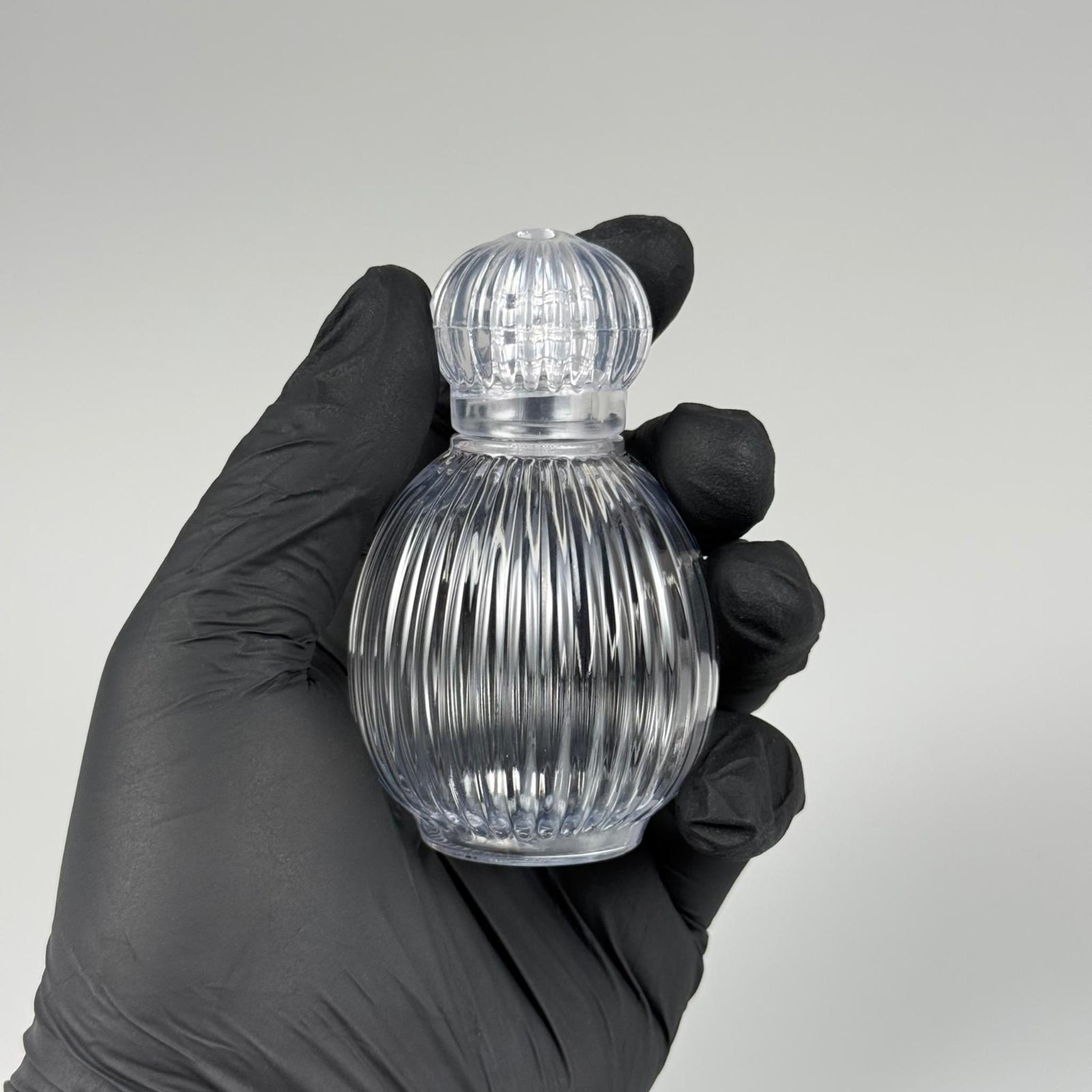 50 CC TOP ÇİZGİLİ DESENLİ PET ŞİŞE 18 MM KRİSTAL KOLONYA KAPAKLI + TIPALI TAKIM - 50 ML TOP MODEL ÇİZGİLİ PLASTİK KOLONYA ŞİŞESİ