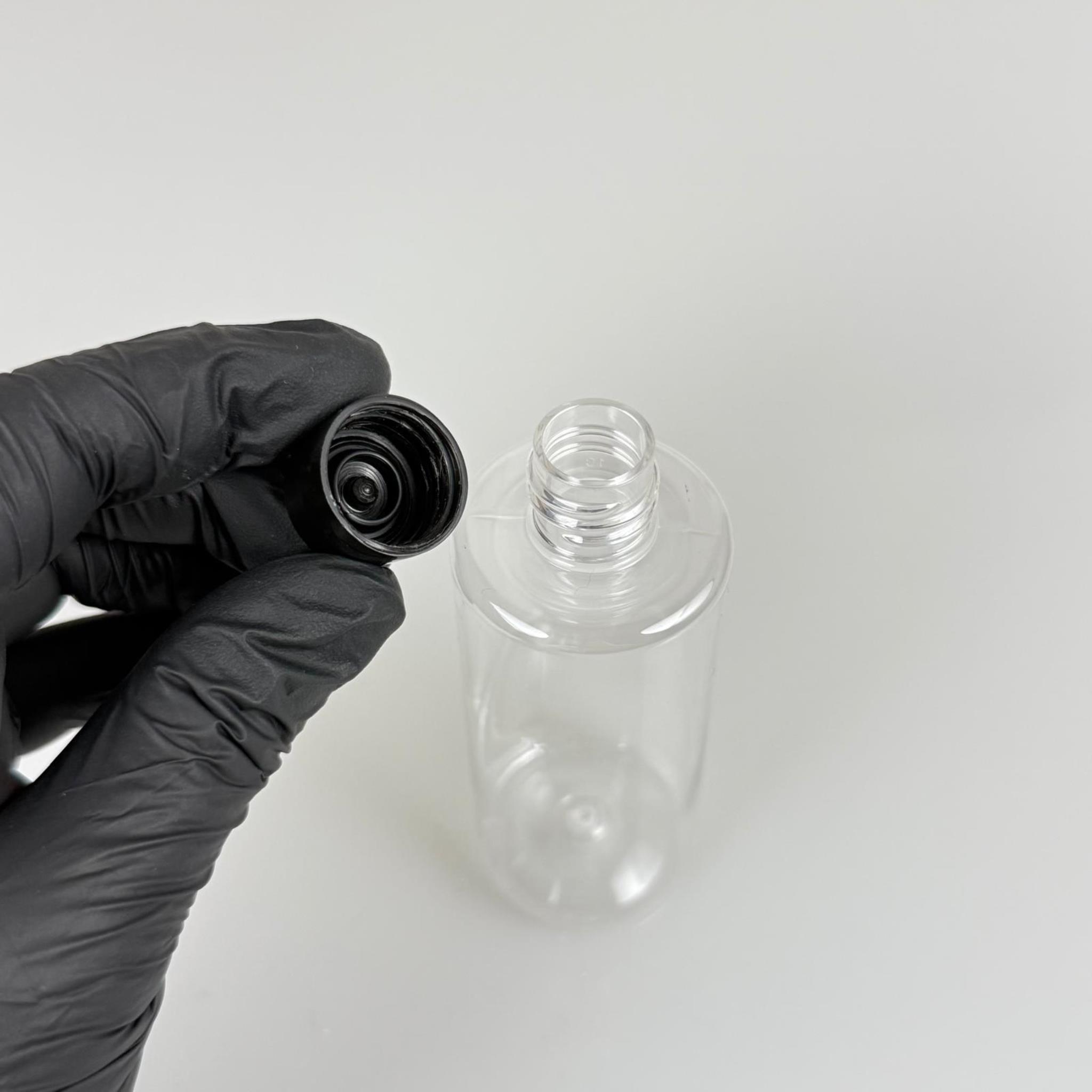 100 ML CONTALI KAPAKLI PET ŞİŞE - 100 CC SİYAH KAPAKLI PLASTİK ŞİŞE