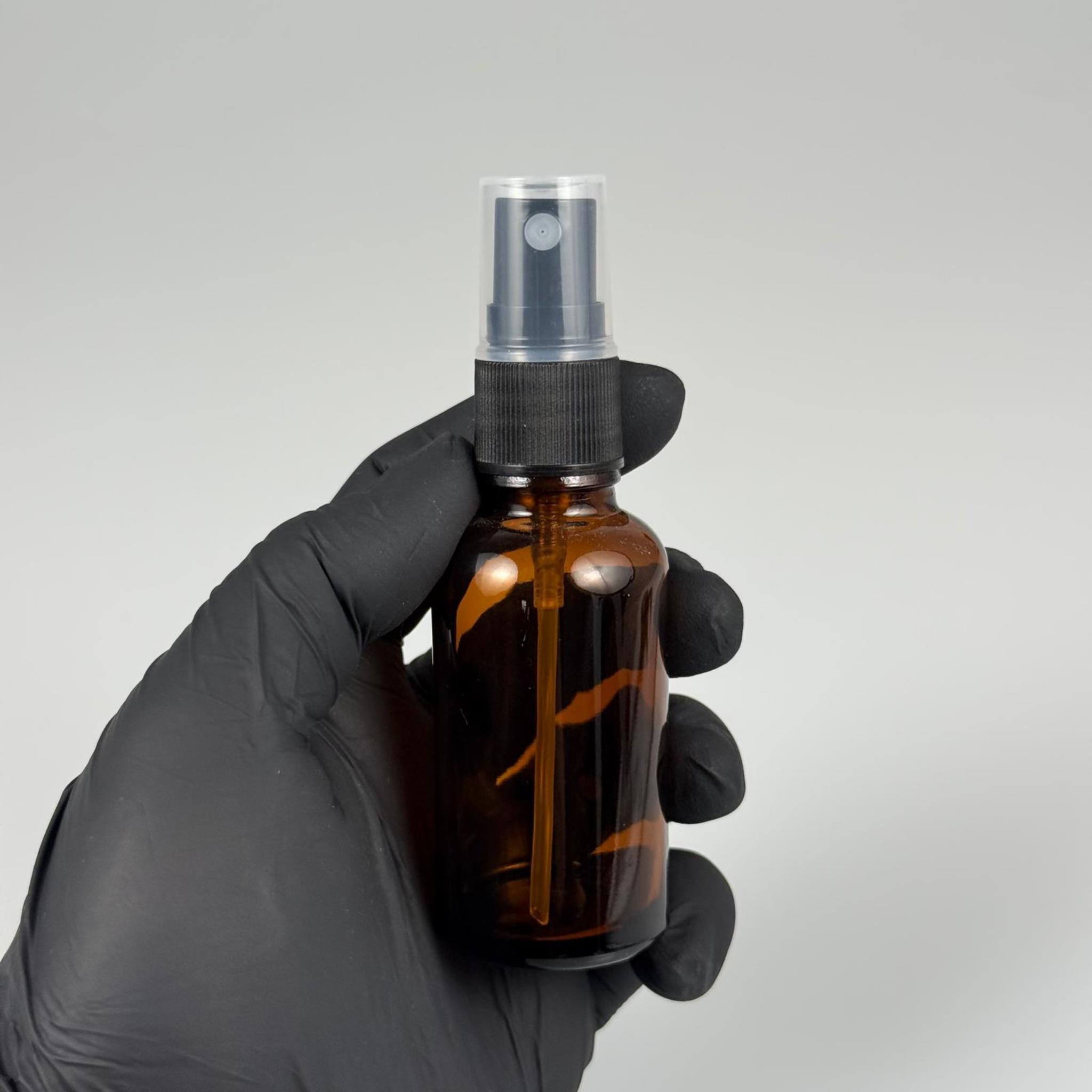 30 CC AMBER CAM ŞİŞE SİYAH SPREYLİ TAKIM - 30 ML SPREYLİ ŞİŞE