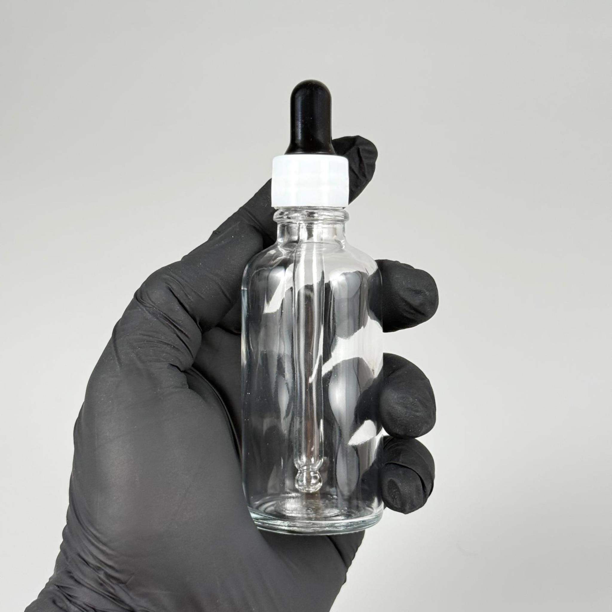 50 CC ŞEFFAF CAM DAMLALIKLI ŞİŞE - SİYAH EMZİK + BEYAZ DÜZ KAPAK + CAM PİPET TAKIM - 50 ML DAMLALIKLI ŞİŞE SETİ