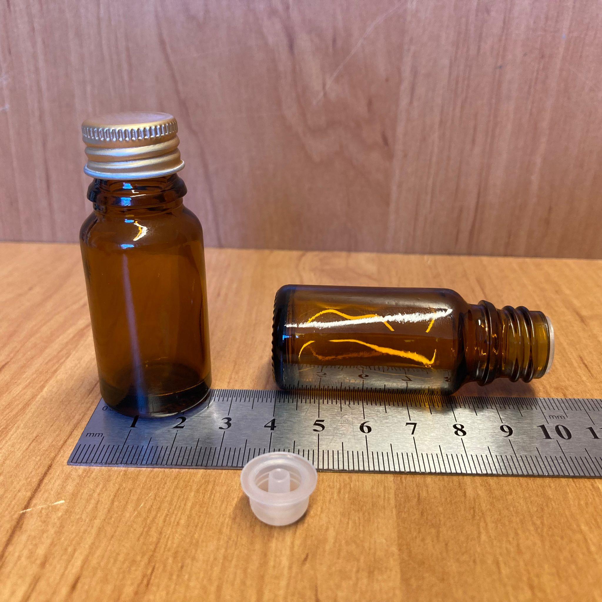 10 CC AMBER İÇTEN DAMLALIKLI - GOLD METAL KAPAKLI CAM ŞİŞE - 10 ML KOLONYA TIPALI CAM ŞİŞE