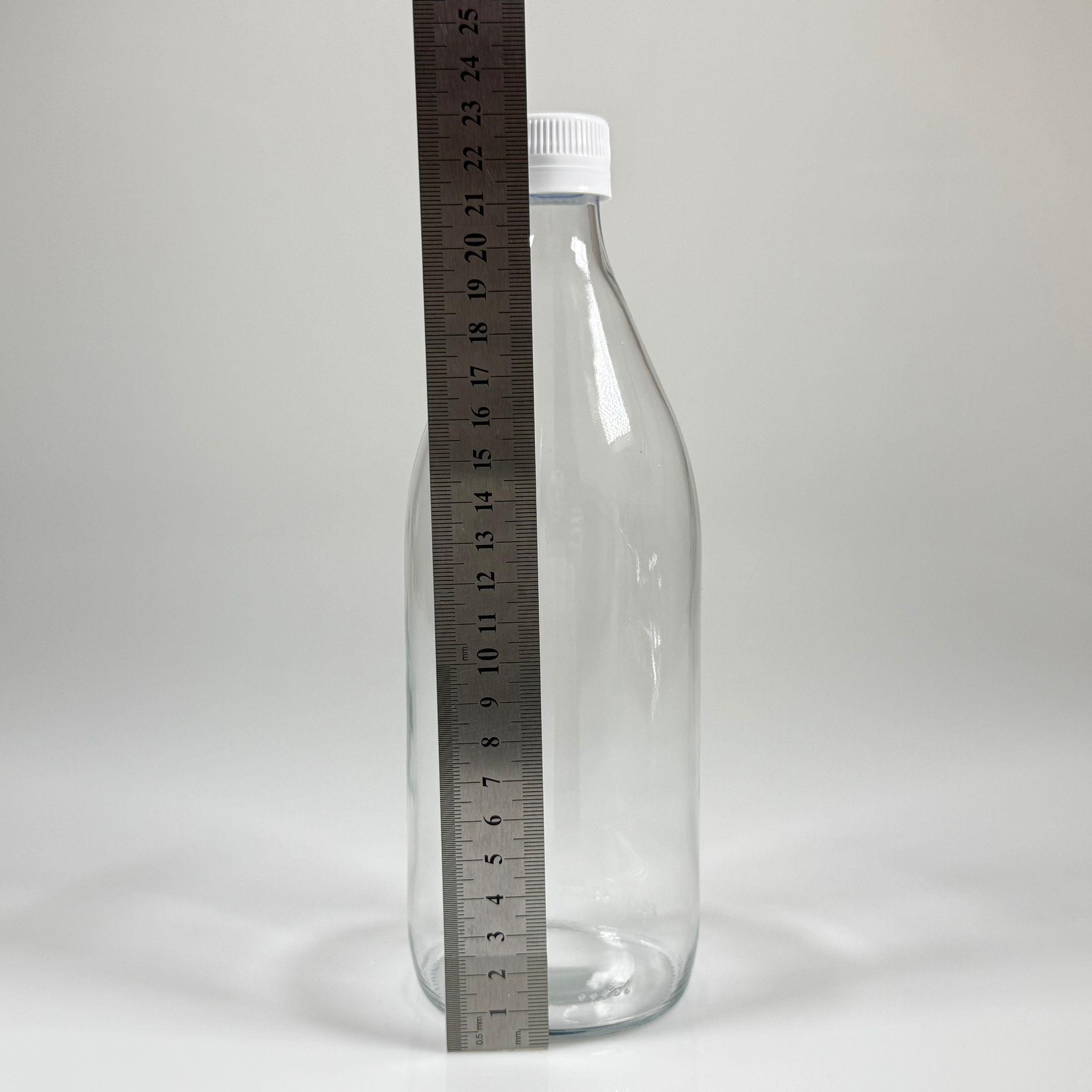 750 CC CAM ŞİŞE - BEYAZ KİLİTLİ KAPAKLI - 750 ML CAM ŞİŞE