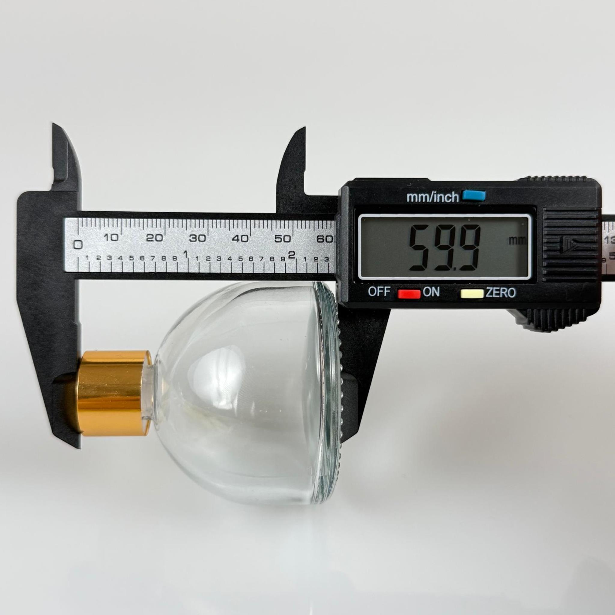KUBBE MODEL CAM KOLONYA ŞİŞESİ + METAL GOLD KAPAK + TIPA - 50 ML - HEDİYELİK KOLONYA ŞİŞELERİ