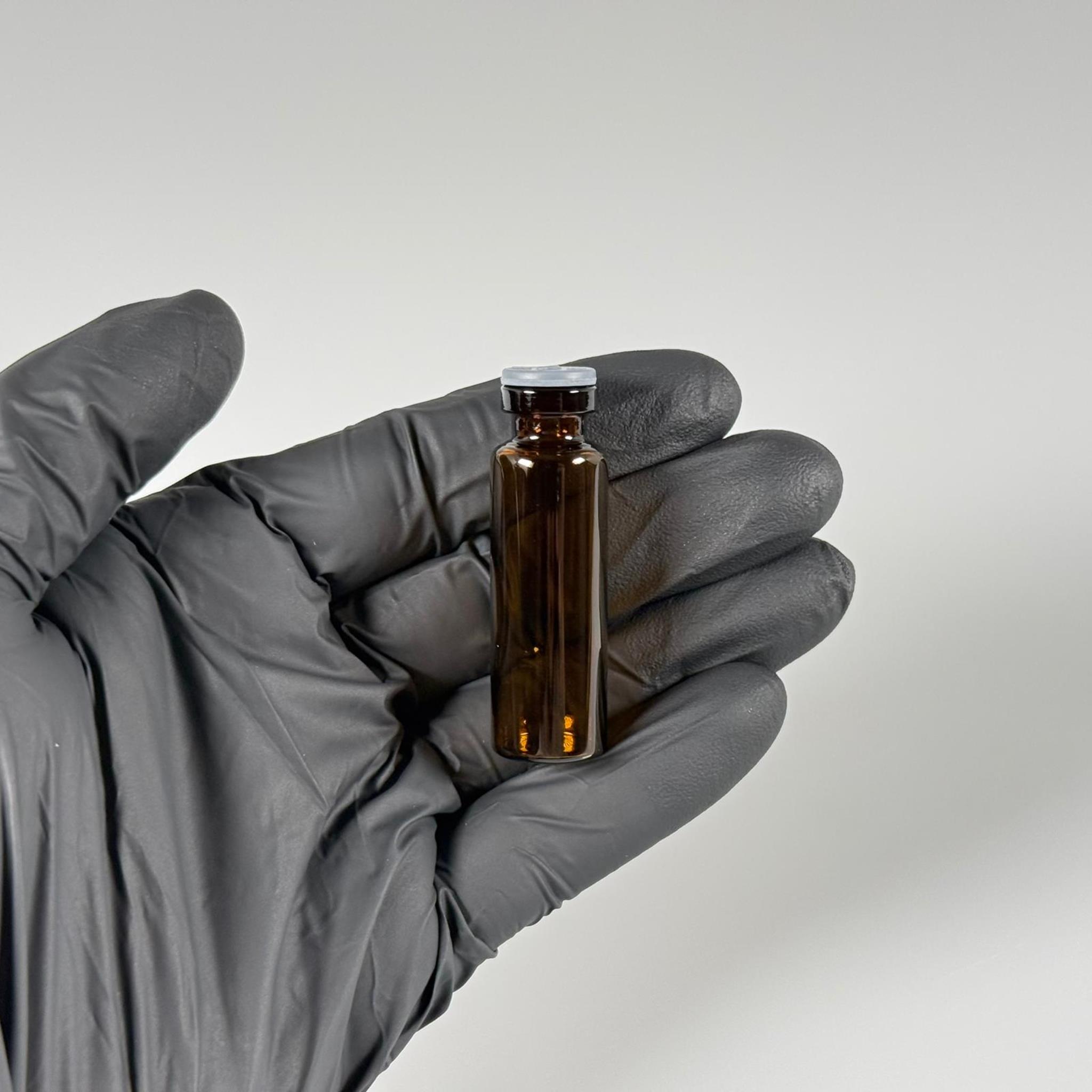 5 ML vial flakon şişe - 13 ağız 5 cc amber cam ilaç şişesi + kauçuk butil enjektör tıpası