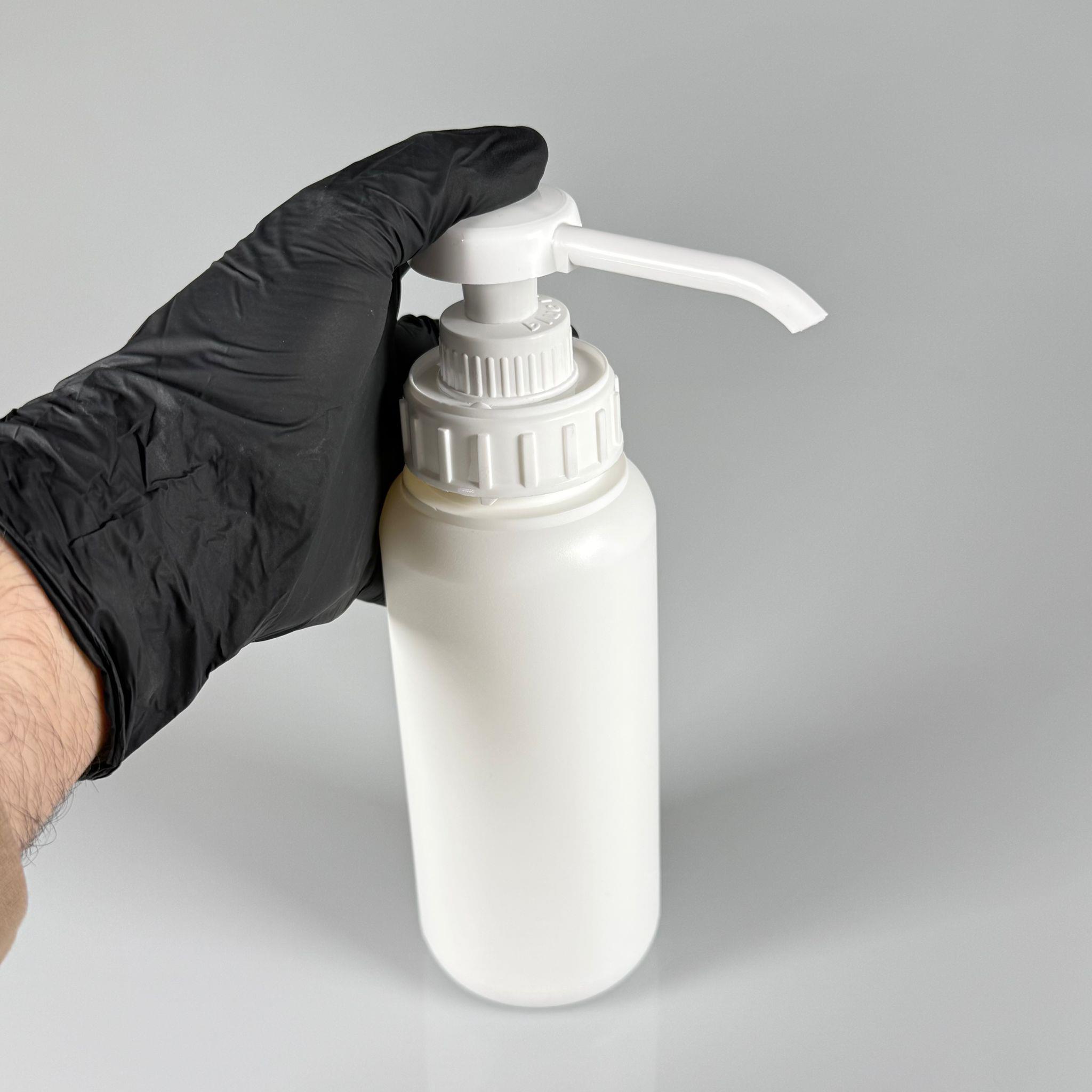 SOS, KETÇAP, ŞURUP, KİMYASAL, JEL VB İÇİN BOŞ DOZAJLI POMPALI POLİETİLEN PLASTİK ŞİŞE - 500 CC BEYAZ