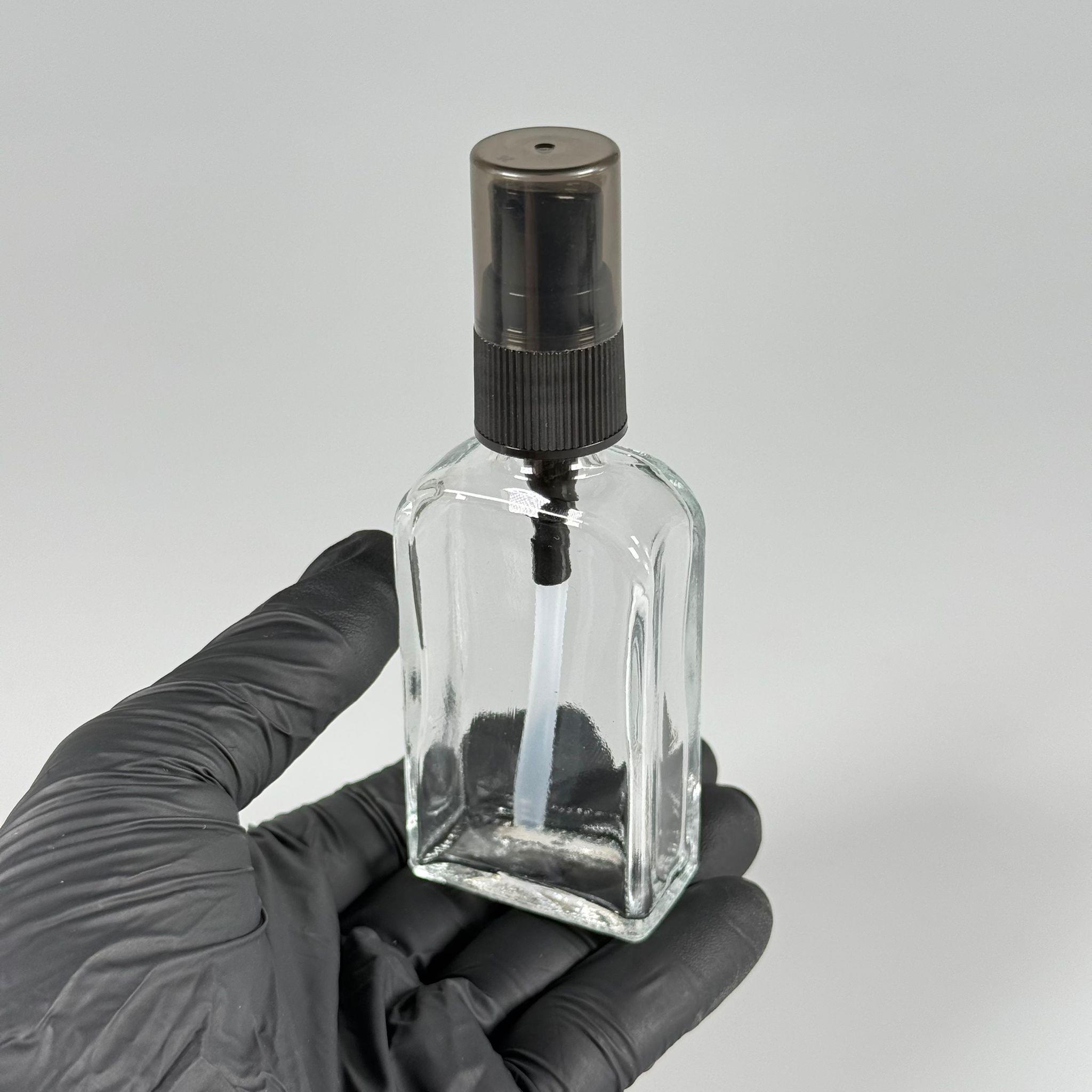 40 CC KÖŞELİ DİKDÖRTGEN CAM ŞİŞE - SİYAH LOSYON POMPALI - 40 ML PRESTİJLİ ŞİŞE