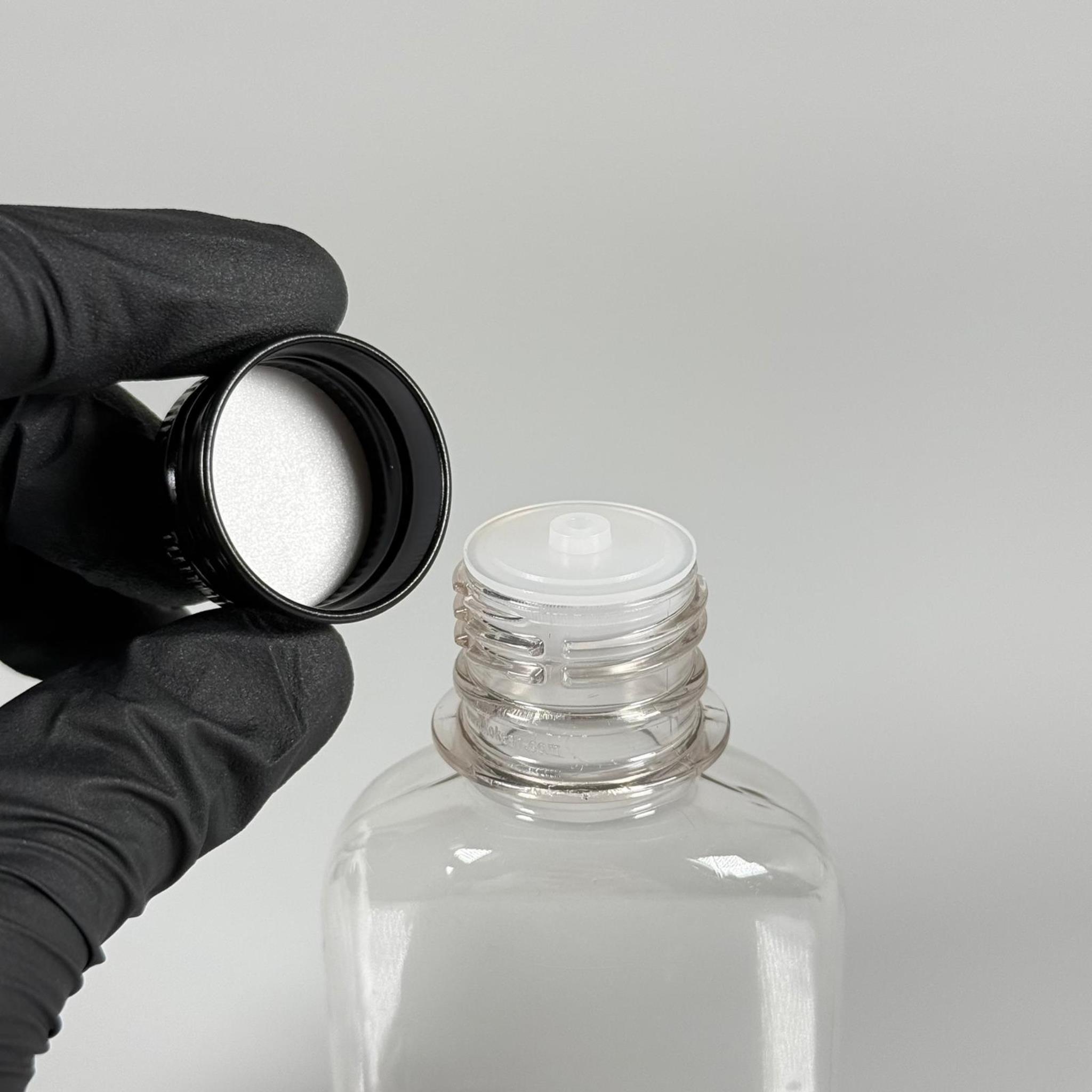 100 ML YASSI METAL KAPAKLI KOLONYA TIPALI PET ŞİŞE - 100 CC CONTALI SİYAH ALÜMİNYUM KAPAKLI PLASTİK ŞİŞE