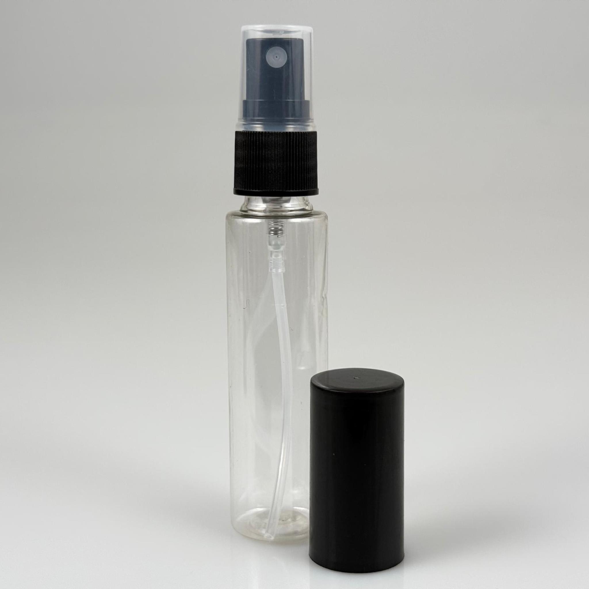 35 CC PARFÜM ŞİŞESİ PLASTİK - SİYAH SPREY + SİYAH KAPAK - 35 ML PARFÜM ŞİŞESİ PET
