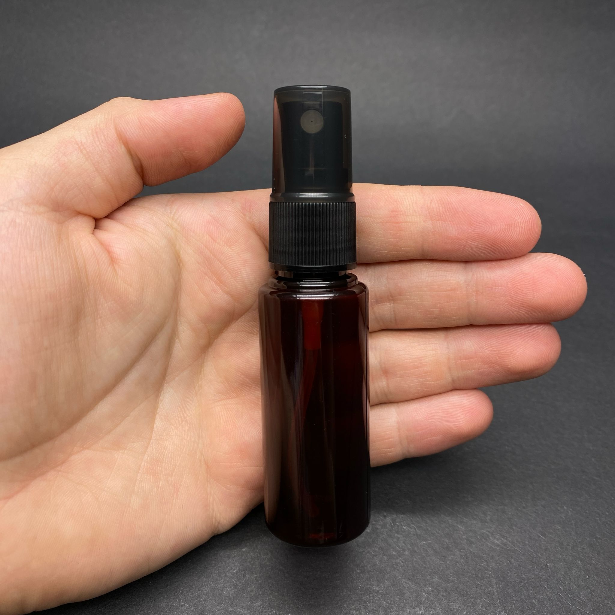 30 CC AMBER PET ŞİŞE - SİYAH SPREYLİ TESTER 30 ML PLASTİK ŞİŞE