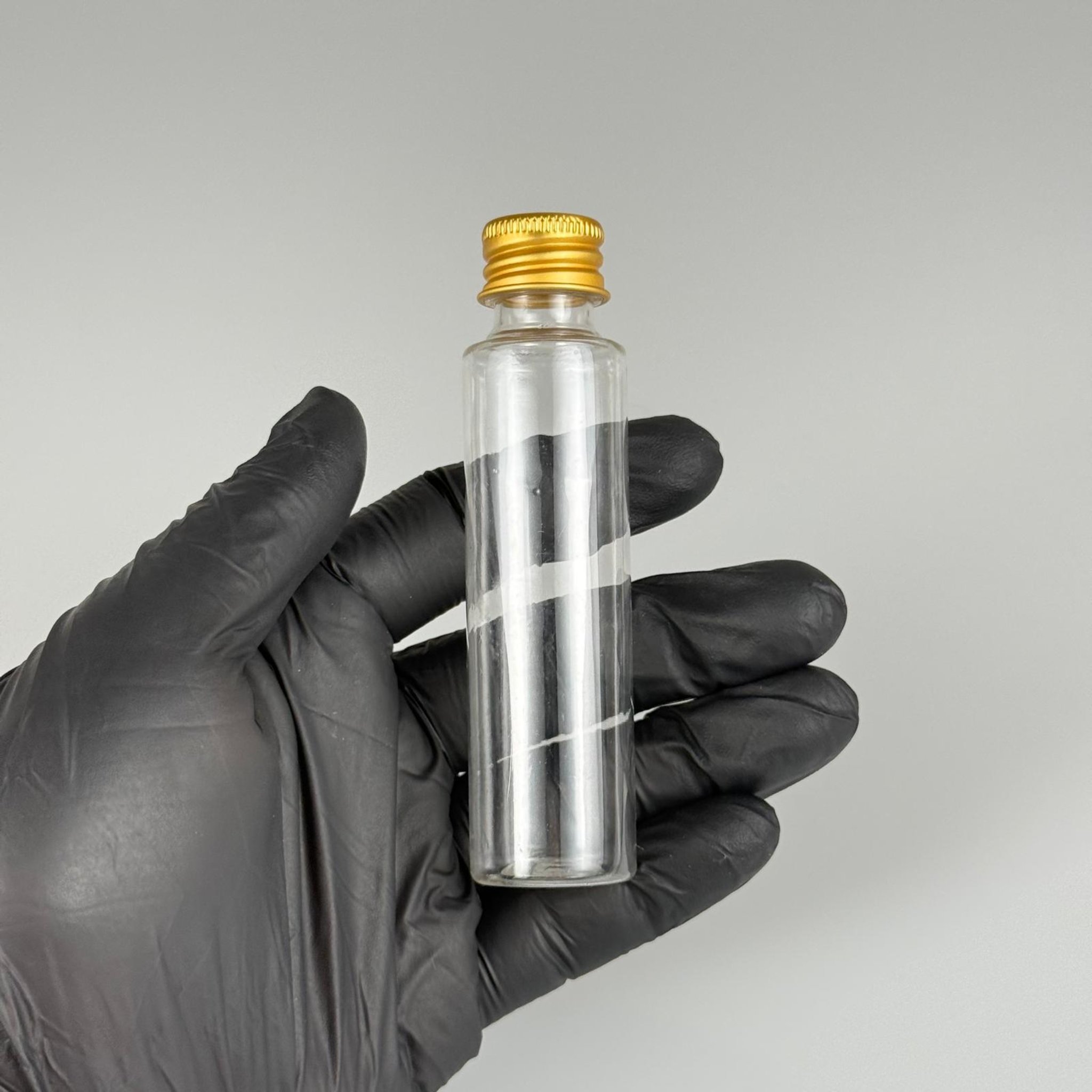 35 CC PET ŞİŞE - KÖPÜK CONTALI GOLD ALÜMİNYUM METAL KAPAKLI TAKIM - 35 ML ŞEFFAF PET ŞİŞE