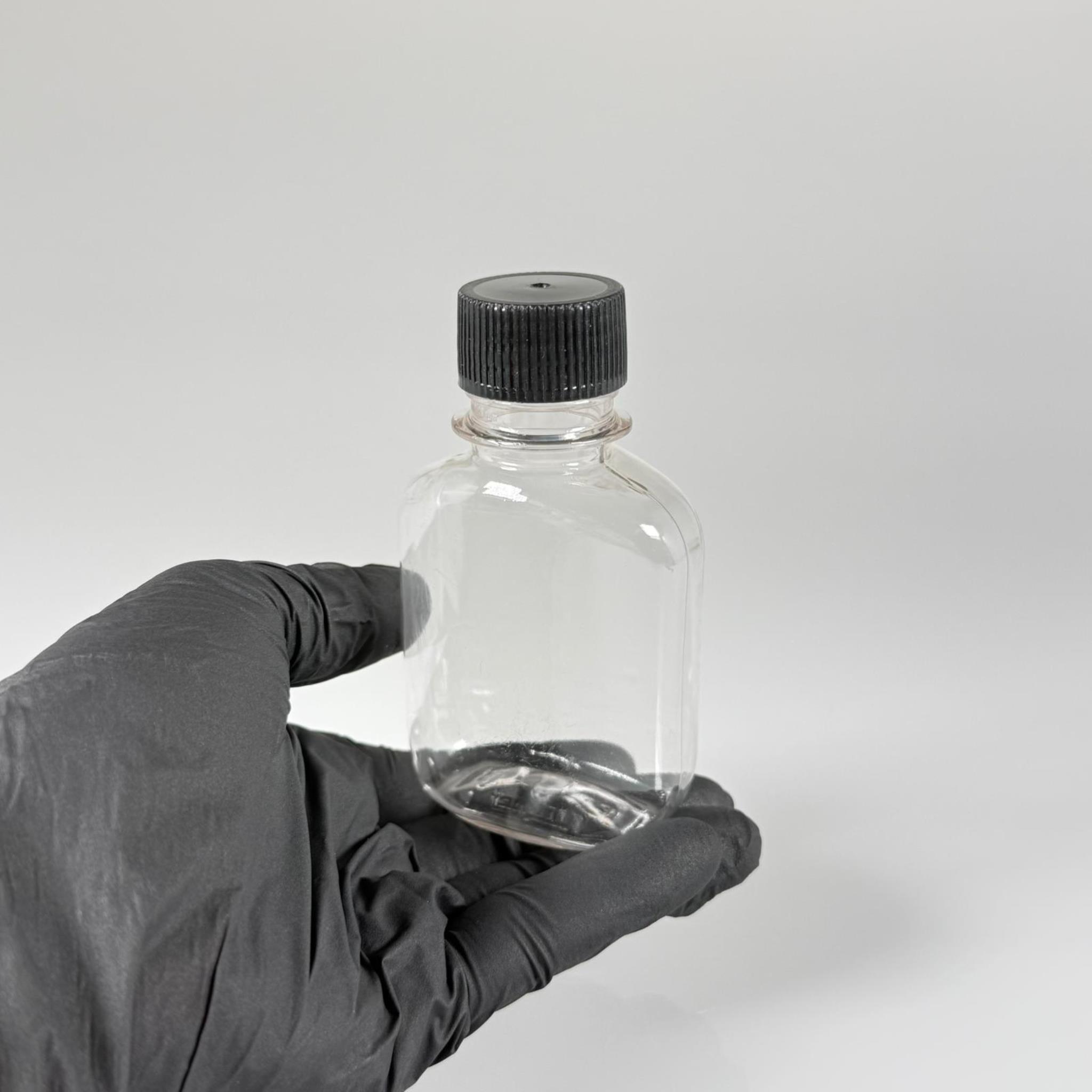 100 ML YASSI KAPAKLI KOLONYA TIPALI PET ŞİŞE - 100 CC CONTALI SİYAH KAPAKLI PLASTİK ŞİŞE