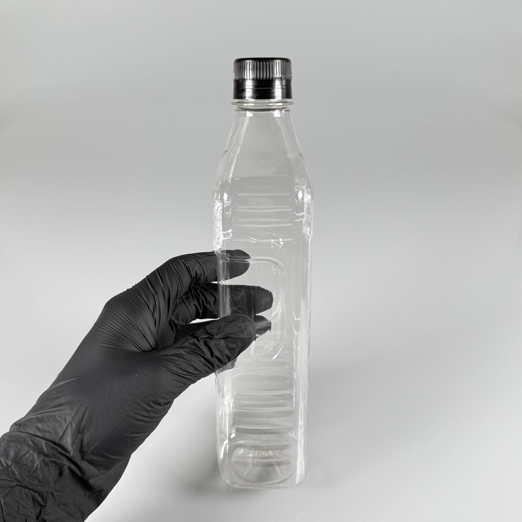 500 CC KÖŞELİ PET ŞİŞE - SİYAH KİLİTLİ KAPAKLI 0,5 LİTRE KARE PLASTİK ŞİŞE - ZEYTİNYAĞ ŞİŞESİ