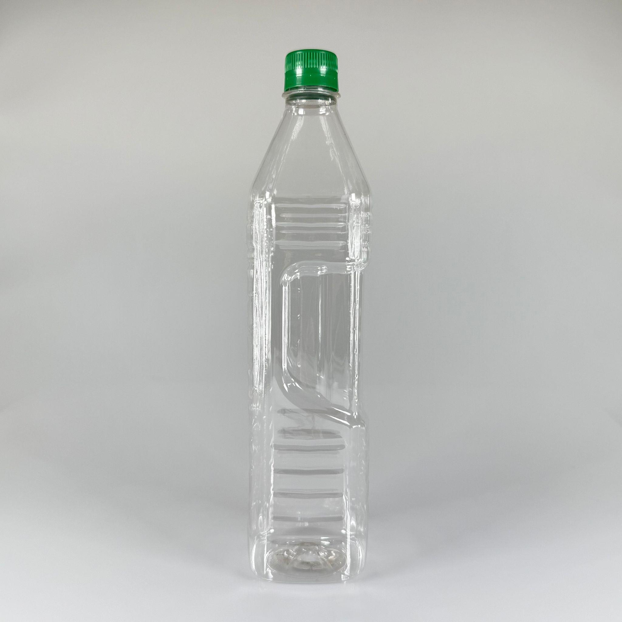 1000 CC KÖŞELİ PET ŞİŞE - YEŞİL KİLİTLİ KAPAKLI 1 LİTRE KARE PLASTİK ŞİŞE - ZEYTİNYAĞ ŞİŞESİ