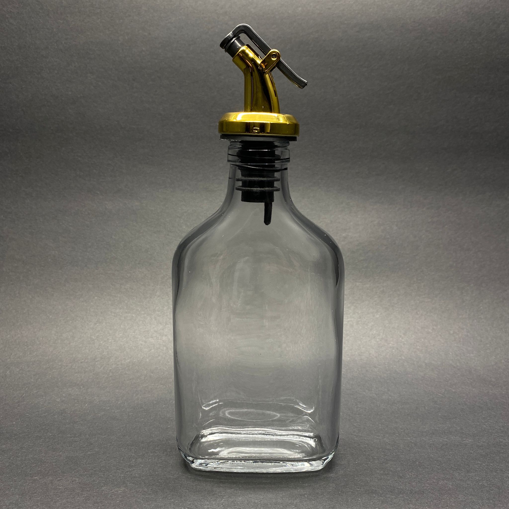 200 CC YASSI CAM ŞİŞE - KAPAKLI GOLD YAĞLIK TIPALI - 200 ML YASSI YAĞDANLIK CAM ŞİŞE