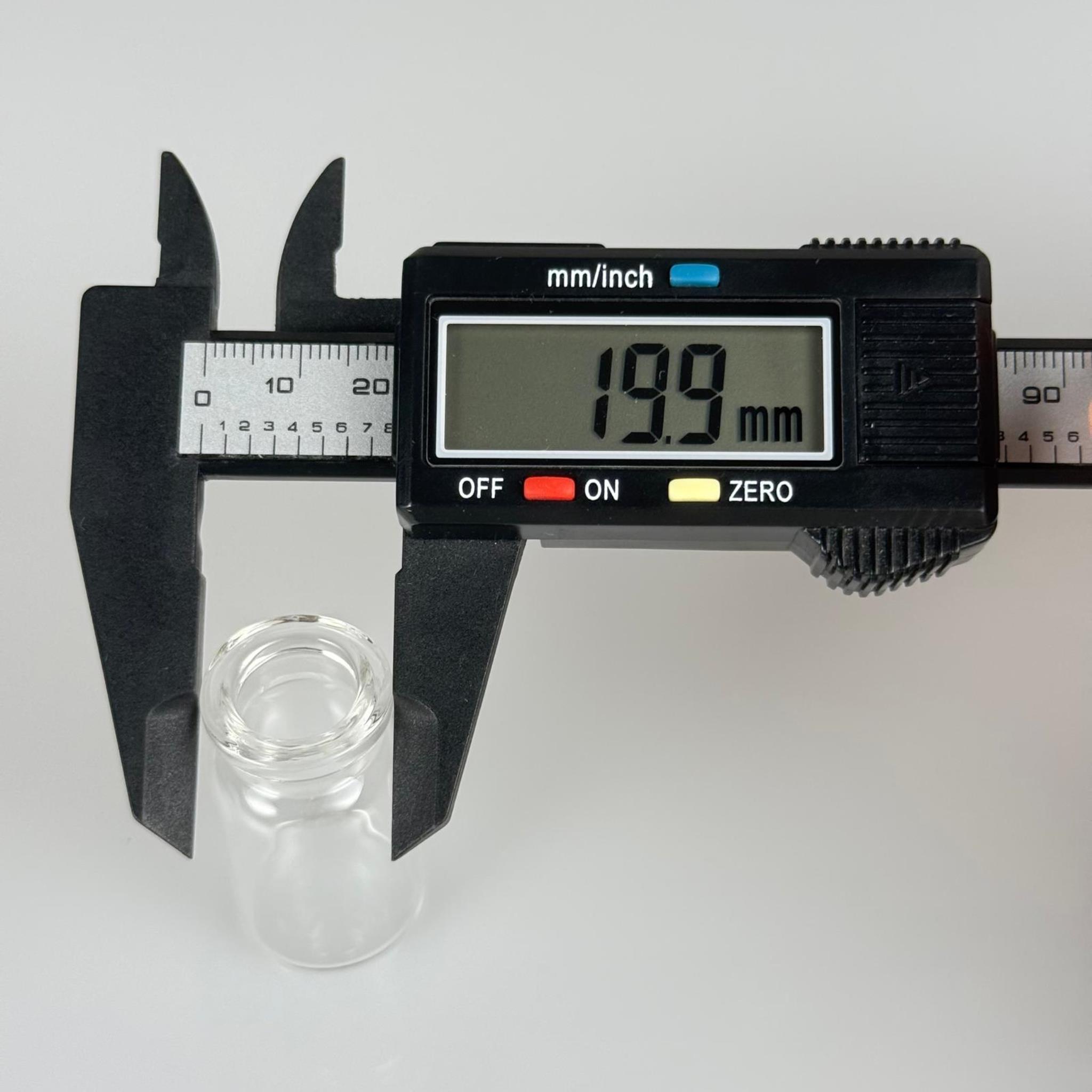 BOROSİLİKAT ŞEFFAF CAM ŞİŞE - 8 CC - 22/40 MM 20 MM