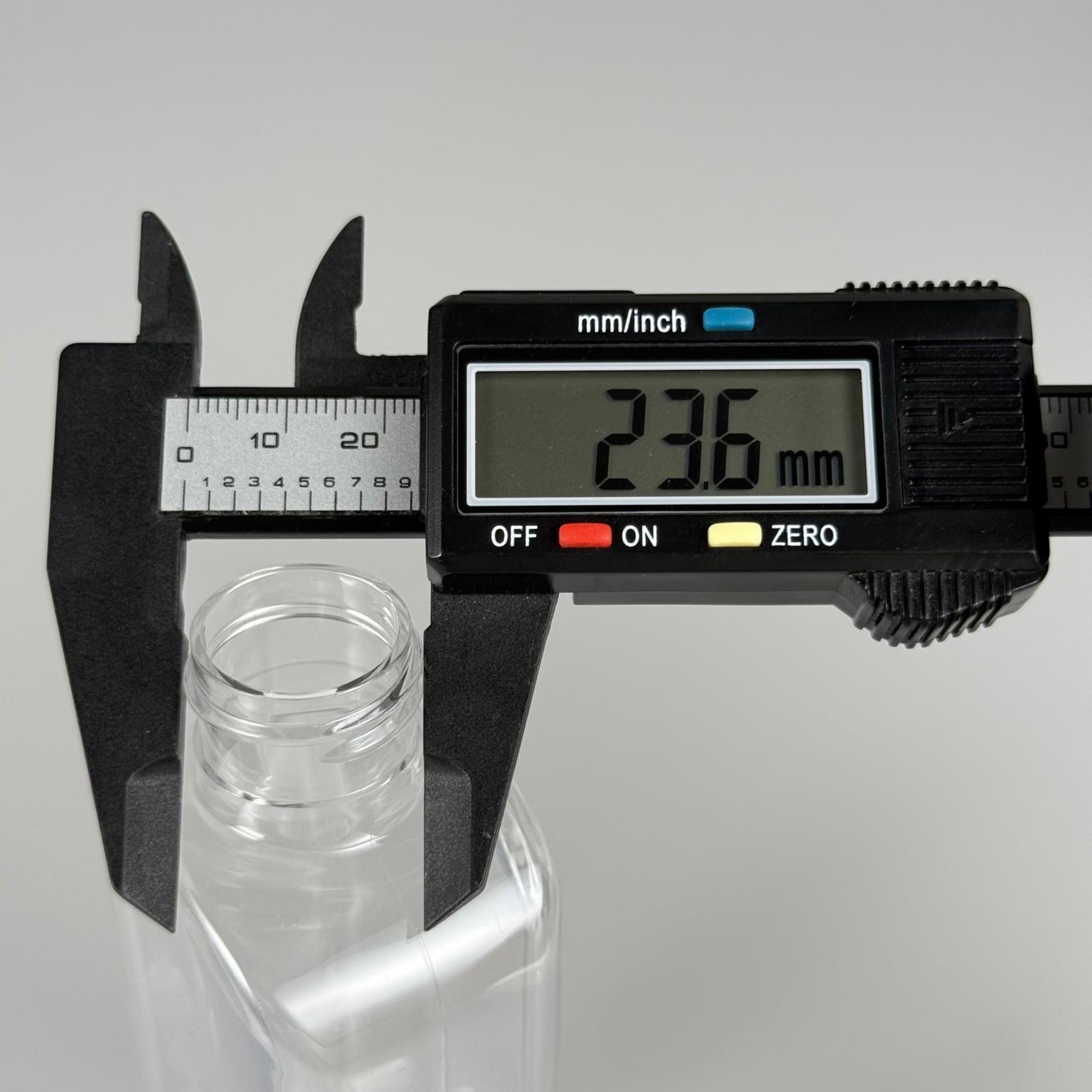 140 CC ŞEFFAF KÖŞELİ YASSI PET ŞİŞE 24 MM İP