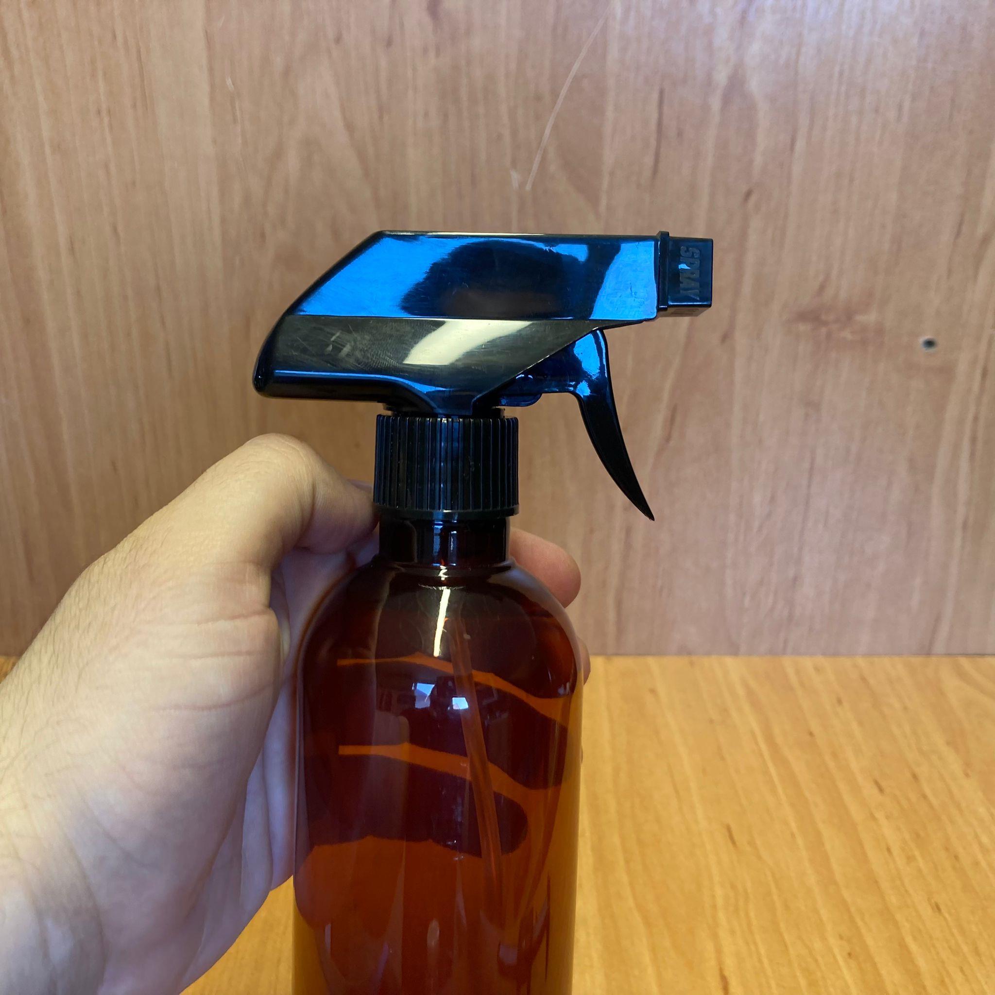 400 CC AMBER PLASTİK ŞİŞE - SİYAH TETİK SPREYLİ - 400 ML KAHVERENGİ BOŞ PLASTİK ŞİŞE