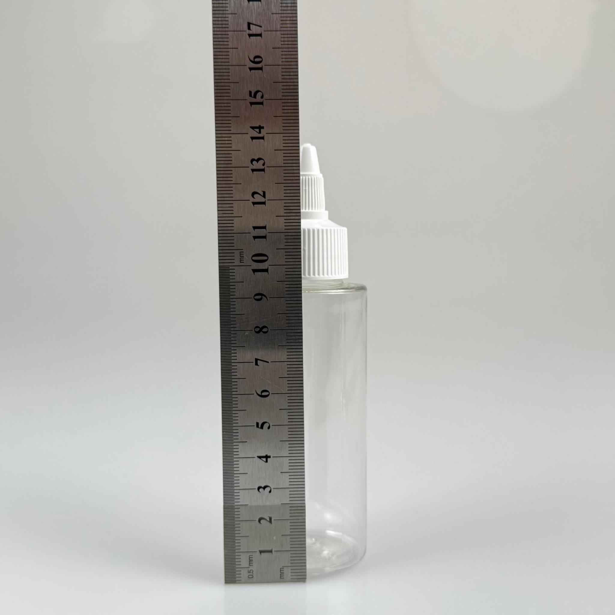 YAĞ, SOS, ACI SOS, SİRKE, SRIRACHA, MÜREKKEP, TUTKAL AKITICI VB BOŞ ŞİŞELERİ - BEYAZ SİVRİ TWİST AKITICI KAPAK + 100 ML KÜT SERT PET PLASTİK ŞİŞE TAKIM