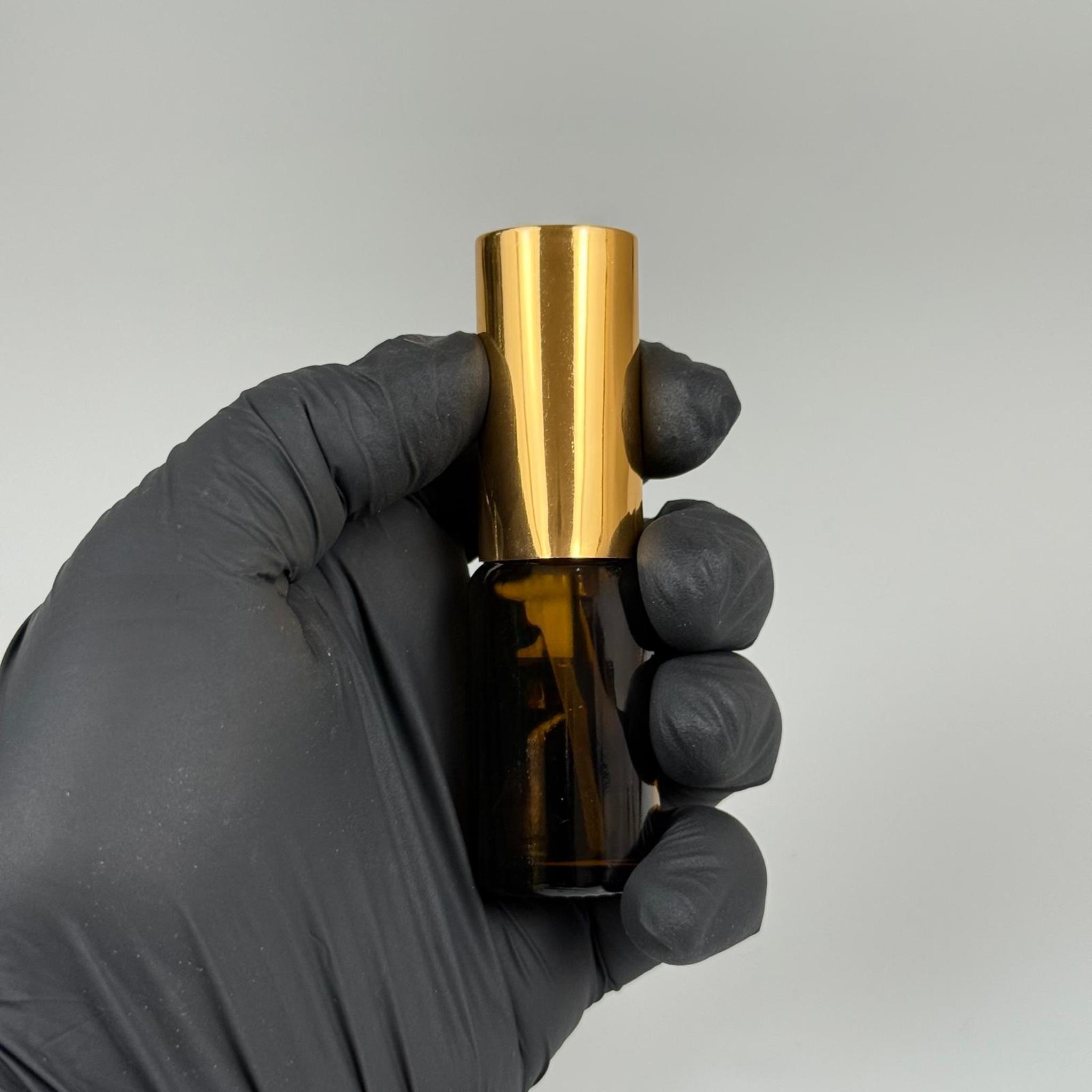 10 ML CAM KOLONYA, PARFÜM VB ŞİŞELERİ - METAL ALÜMİNYUM GOLD KAPAK + VİDALI SPREY + 10 CC AMBER CAM ŞİŞE SET TAKIM