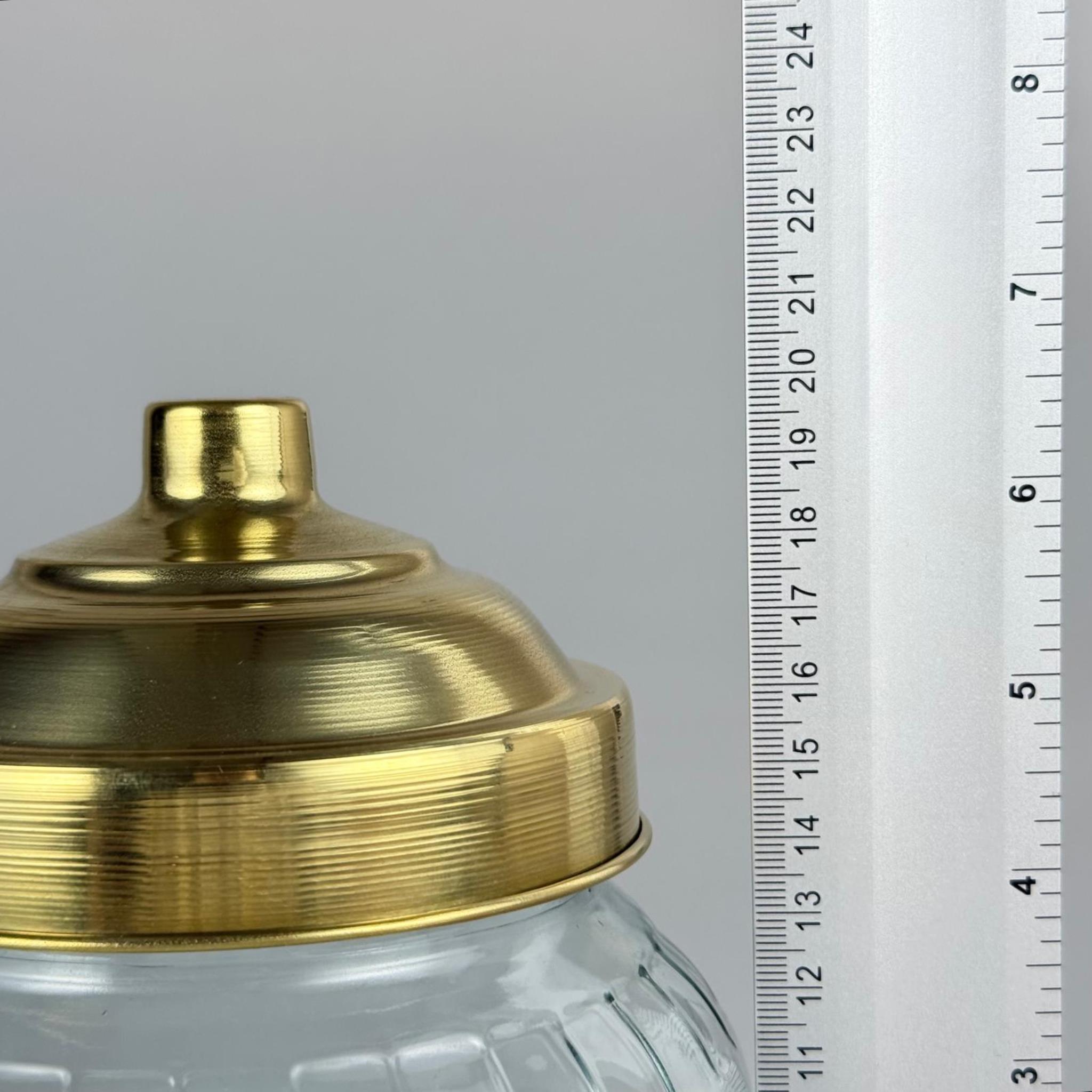 AKTAR, BAKKALİYE, TEŞHİR İÇİN NOSTALJİ PİRİNÇ KAPAKLI CAM KAVANOZ - 1700 ML