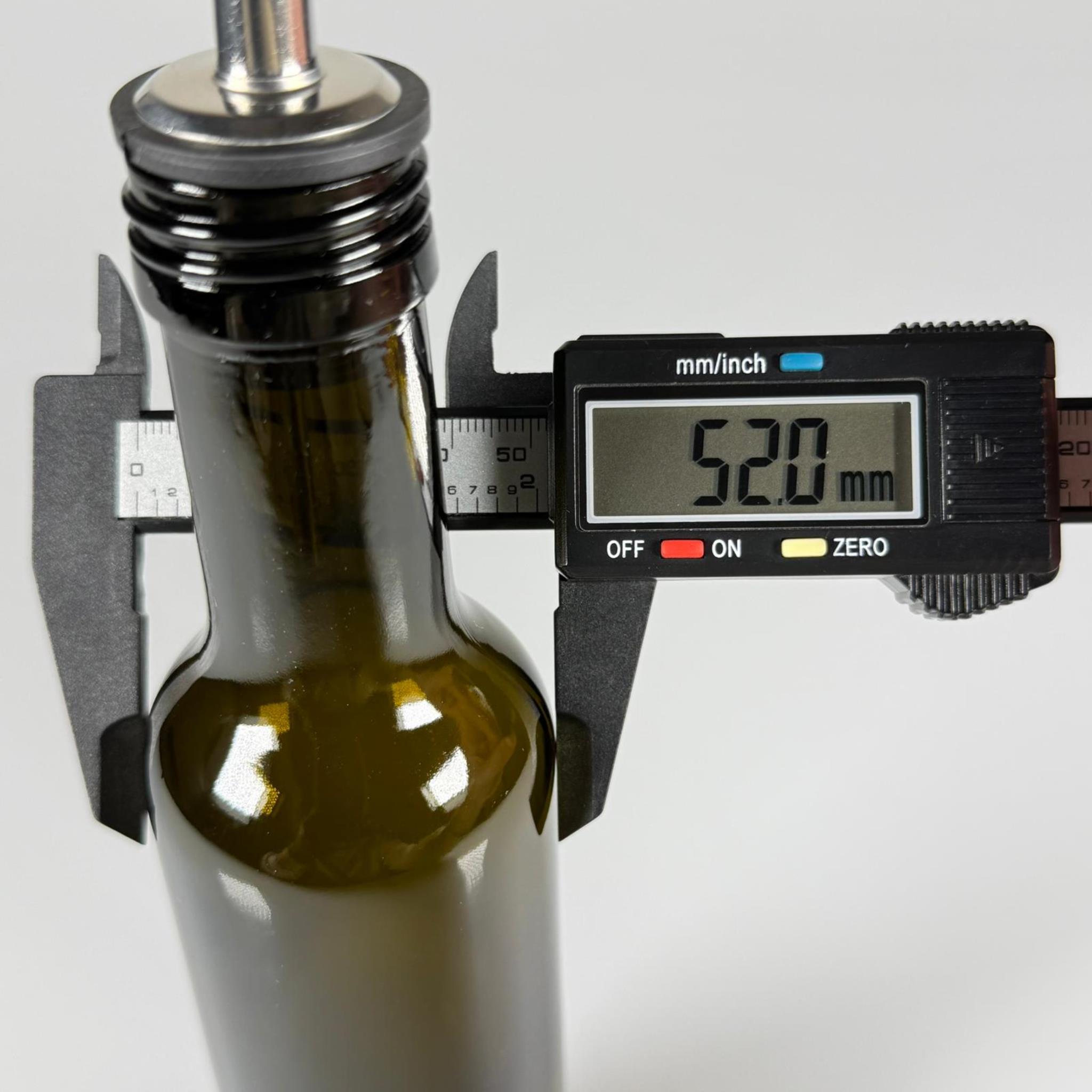 SİLİNDİR CAM YAĞLIK - 250 ML YEŞİL YUVARLAK CAM ŞİŞE + ÇELİK YAĞDANLIK TIPASI TAKIM