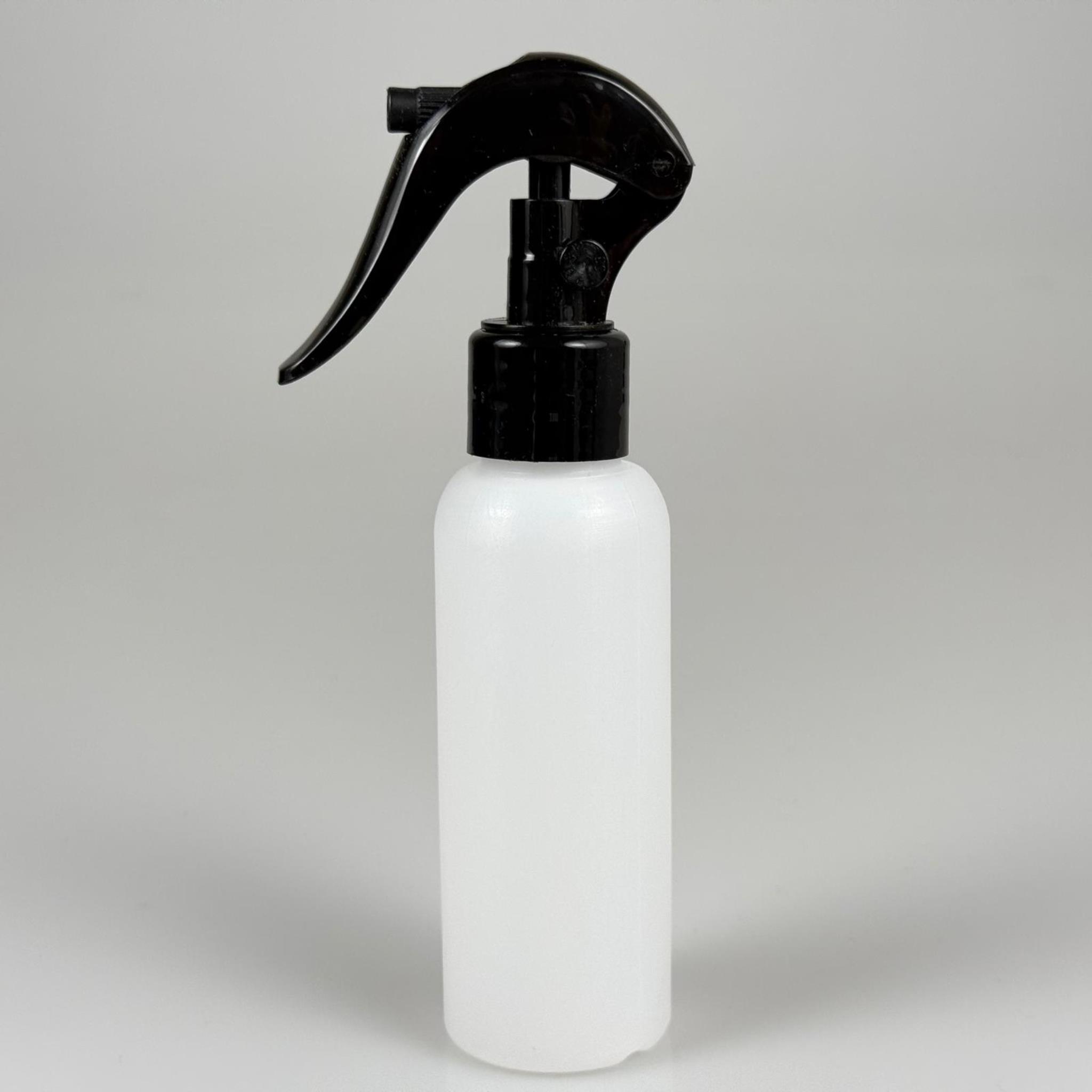 100 CC NATÜREL SERT POLİETİLEN ŞİŞE + SİYAH TRİGER SPREYLİ ( 24 MM ) - 100 ML SİYAH SPREYLİ SERT POLİETİLEN ŞİŞE