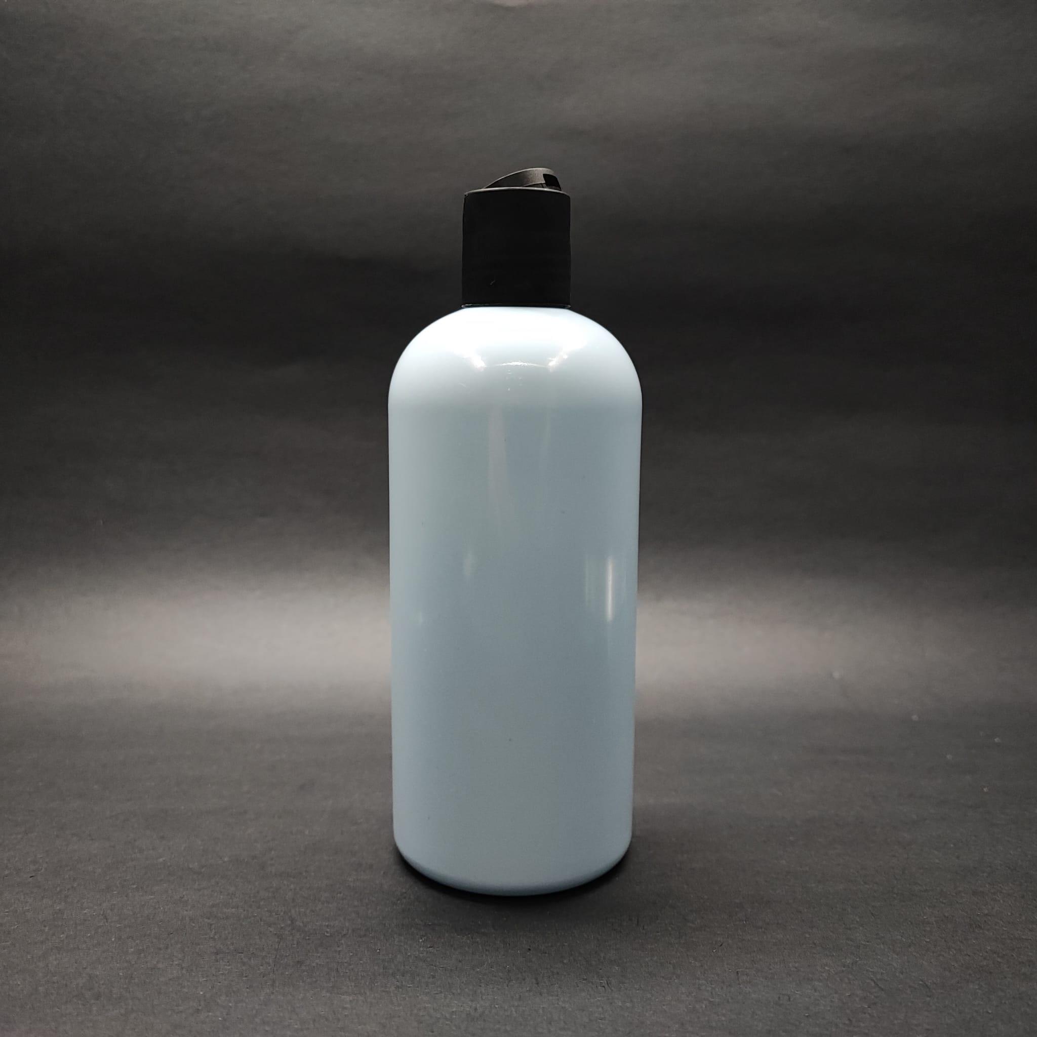 400 CC OVAL BOYUNLU SİLİNDİR PET ŞİŞE (30 GR) - SİYAH DİSKTOP ŞAMPUAN KAPAKLI - 400 ML PLASTİK ŞİŞE - BEBEK MAVİSİ