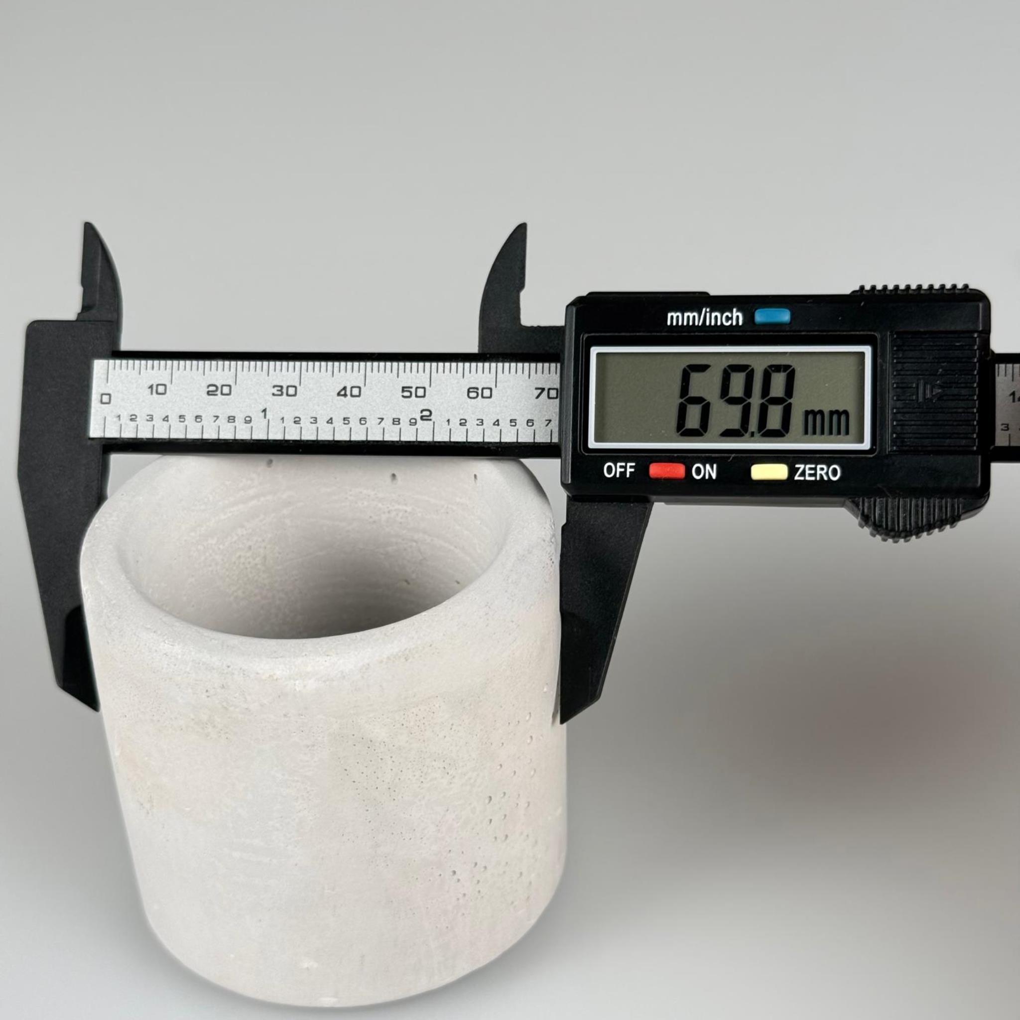BETON MUMLUK - 100 CC - TAŞ BETONDAN MUM BARDAK - DEKORATİF MUM BARDAĞI, MİNİ SAKSI