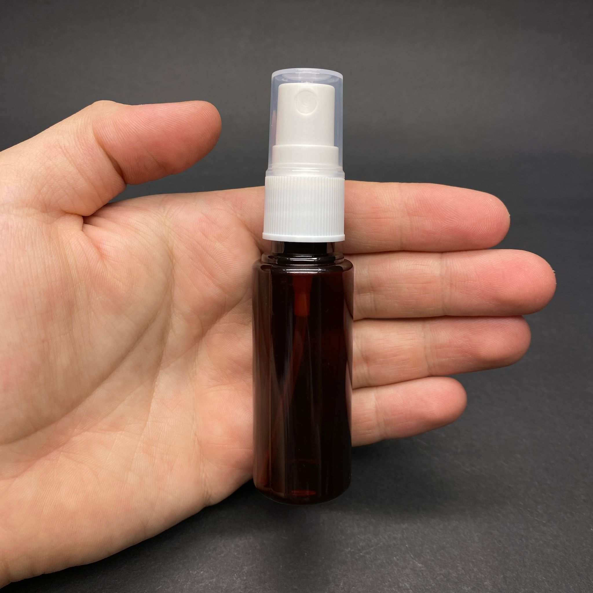 30 CC AMBER PET ŞİŞE - BEYAZ SPREYLİ TESTER 30 ML PLASTİK ŞİŞE
