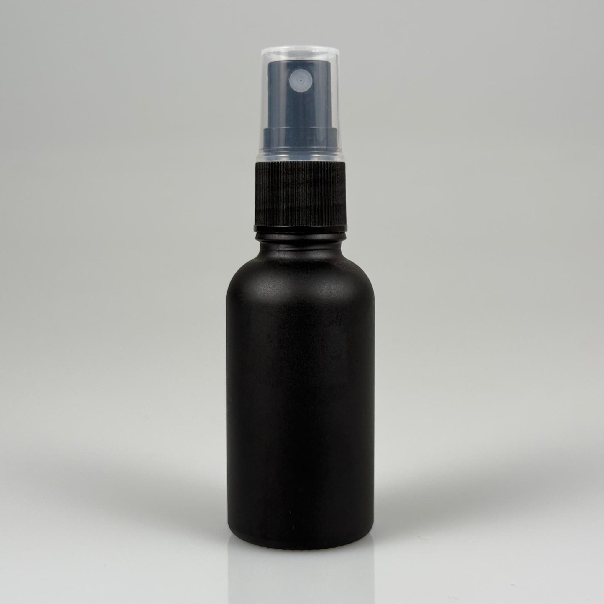 30 CC MAT SİYAH BOYALI CAM ŞİŞE - SİYAH SPREYLİ - 30 ML CAM ŞİŞE - MAT SİYAH RENK