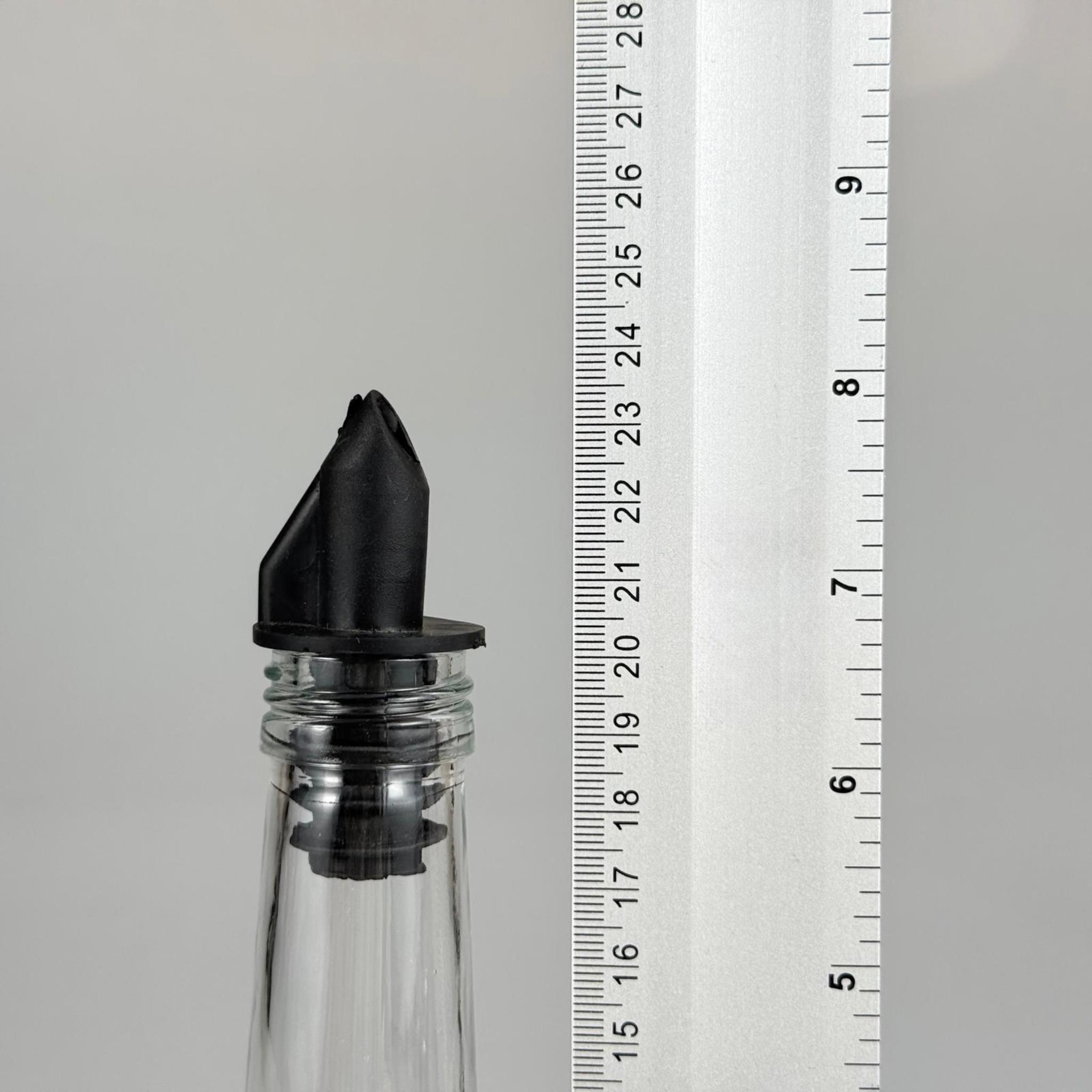 250 CC BOĞAZLI YAĞDANLIK ŞİŞESİ - 250 ML CAM YAĞLIK SİRKELİK ŞİŞE - SİYAH AKITICILI