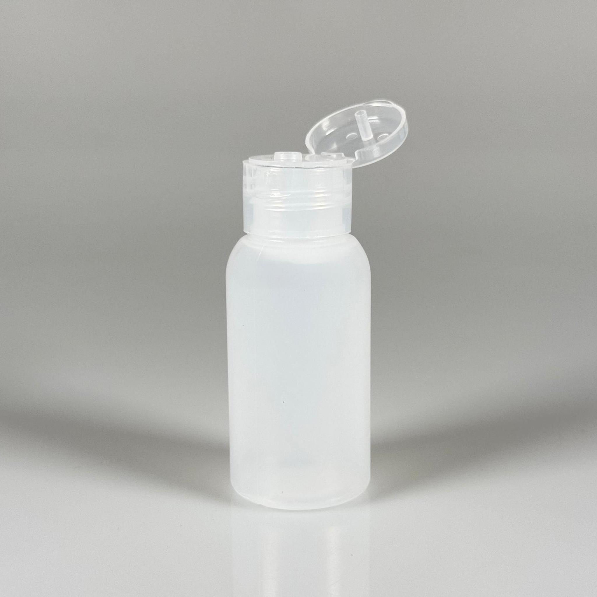 50 ML SIKILABİLİR YUMUŞAK POLİETİLEN PE PLASTİK ŞİŞE - ŞEFFAF FLİPTOP AKITICI ŞAMPUAN KAPAKLI - 50 cc sos, yağ, kartuş, mürekkep vb için boş şişeler